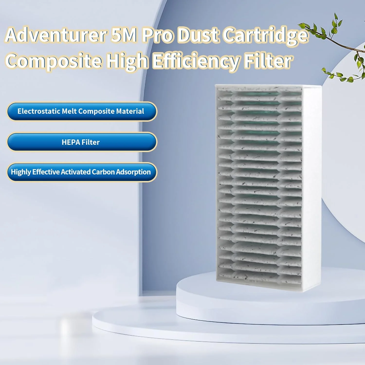 لوازم جانبی پرینتر سه بعدی Adventuer 5M / 5M PRO، دو عدد فیلتر هوای HEPA: فیلتراسیون گازهای چاپ، قطعات جایگزین ضروری، نصب آسان