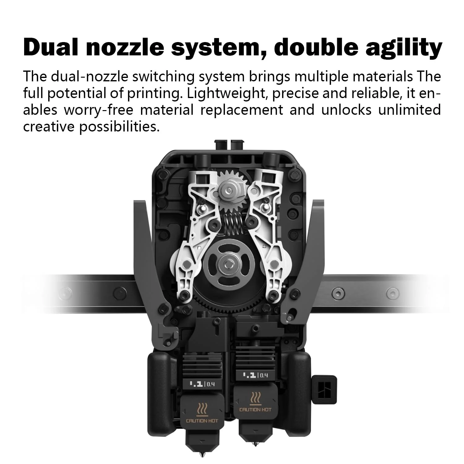 مجموعه 2 عددی نازل 0.2 میلی‌متری P2S/H2D/H2S/A1/A1 Mini Combo Hotend، کیت اکسترودر ارتقا یافته با نازل فولادی سخت‌کاری شده مقاوم در برابر حرارت بالا، به همراه 2 عدد روکش سیلیکونی برای پرینتر سه بعدی Bambu Lab