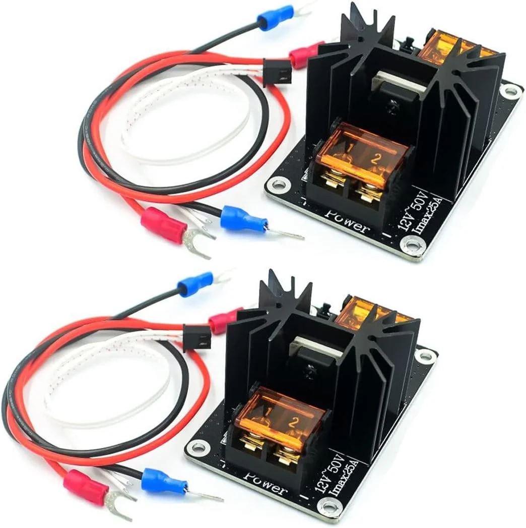 HiLetgo 2 عدد لوازم جانبی پرینتر سه بعدی 25A ماژول قدرت بستر حرارتی لوله MOS برد توسعه ماژول بار جریان بالا جایگزینی هات اند لوله Mos با کابل برای پرینتر سه بعدی
