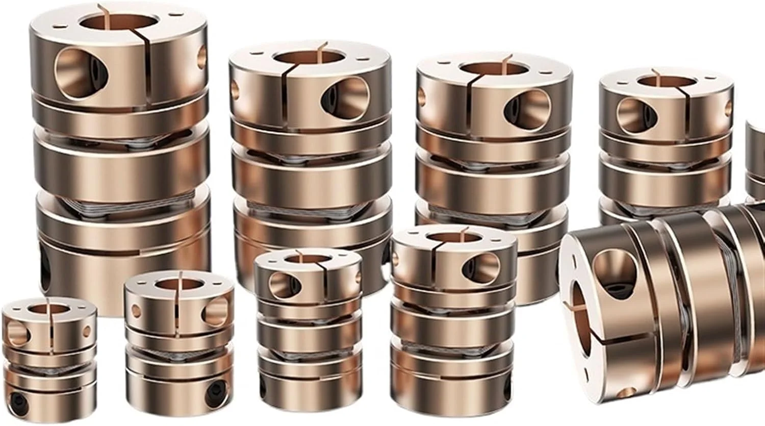 کوپلینگ شفت موتور انعطاف پذیر GIISH مدل LD D40L35/L50 دیافراگمی لوازم جانبی آلومینیومی کاردان Rc برای کوپلینگ پرینت سه بعدی (سایز: LD2-B-D40L50-12X12)