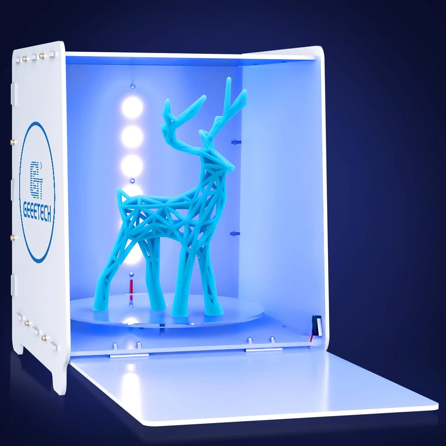 جعبه کیورینگ رزین UV جی‌تک با صفحه گردان 360 درجه، ایستگاه نور کیورینگ UV 405 نانومتری برای مدل‌های UV، کنترل زمان هوشمند، مناسب برای SLA/DLP/LCD