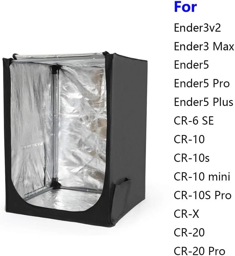 محفظه ضد حریق و ضد گرد و غبار پرینتر سه بعدی Creality، پوشش محافظ دمای ثابت برای Ender5/5 pro/5 Plus، CR-10/10S/10S PRO/10MINI، CR-X/CR-20/20PRO - بزرگ