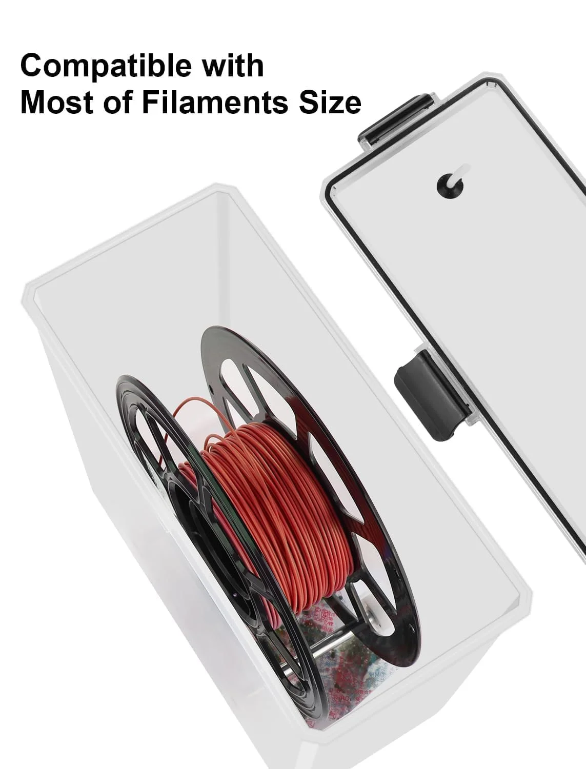 جعبه نگهداری فیلامنت پرینتر سه بعدی، جعبه خشک کننده فیلامنت برای چاپ سه بعدی، محافظت و آب بندی فیلامنت ها با رطوبت سنج و ماده خشک کننده تغییر رنگ دهنده برای PA نایلون، PLA، PVB، PETG، ABS، TPU 1.75mm 2.85mm جعبه نگهداری فیلامنت پرینتر سه بعدی، جعبه خشک کننده فیلامنت برای چاپ سه بعدی، محافظت و آب بندی فیلامنت ها با رطوبت سنج و ماده خشک کننده تغییر رنگ دهنده برای PA نایلون، PLA، PVB، PETG، ABS، TPU 1.75mm 2.85mm