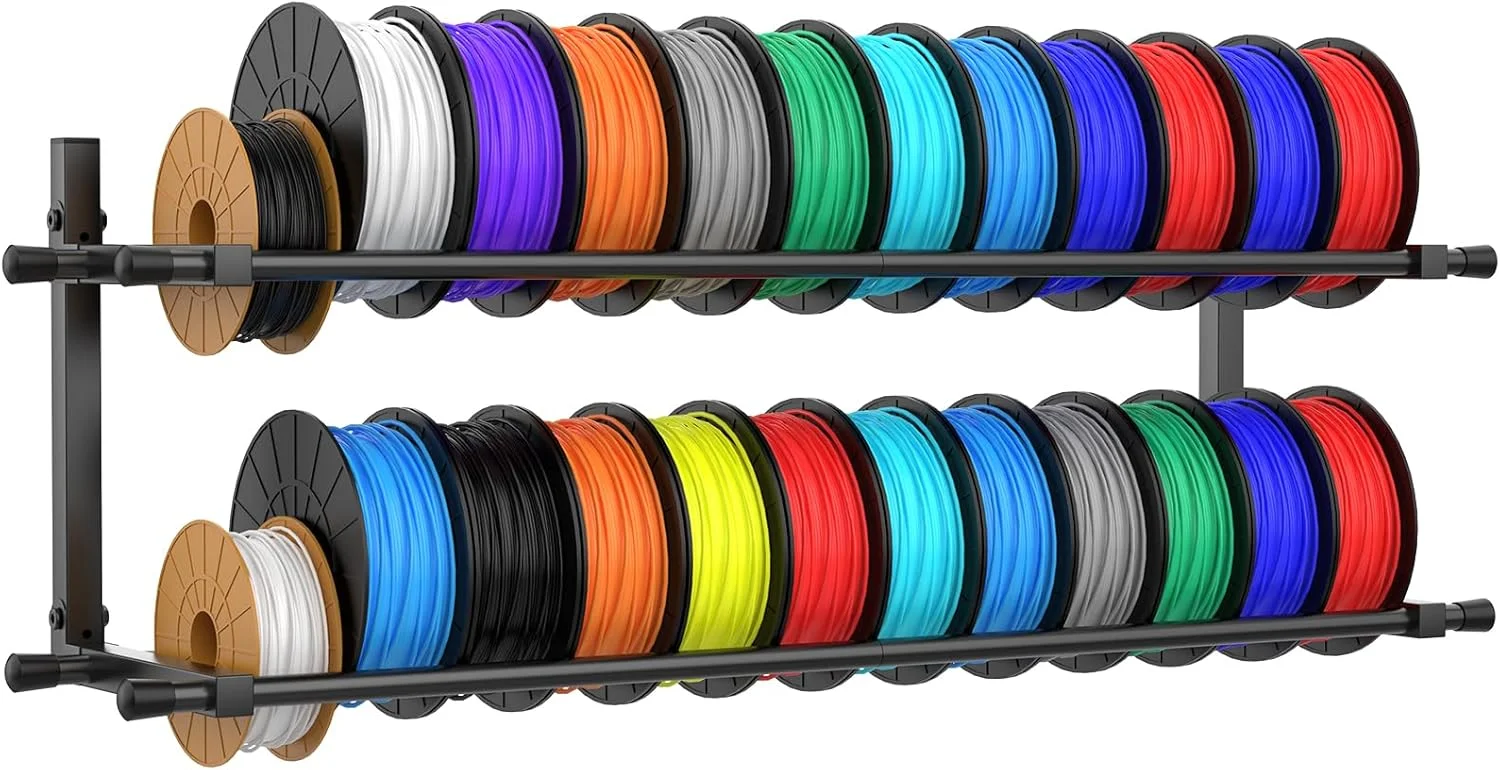 قفسه دیواری نگهدارنده فیلامنت پرینتر سه بعدی، قفسه فلزی تاشو و مقاوم با فاصله سوراخ قابل تنظیم برای فیلامنت های TPU/ABS/Nylon، لوازم جانبی پرینتر سه بعدی برای استودیوها، گاراژها، کارگاه ها قفسه دیواری نگهدارنده فیلامنت پرینتر سه بعدی، قفسه فلزی تاشو و مقاوم با فاصله سوراخ قابل تنظیم برای فیلامنت های TPU/ABS/Nylon، لوازم جانبی پرینتر سه بعدی برای استودیوها، گاراژها، کارگاه ها
