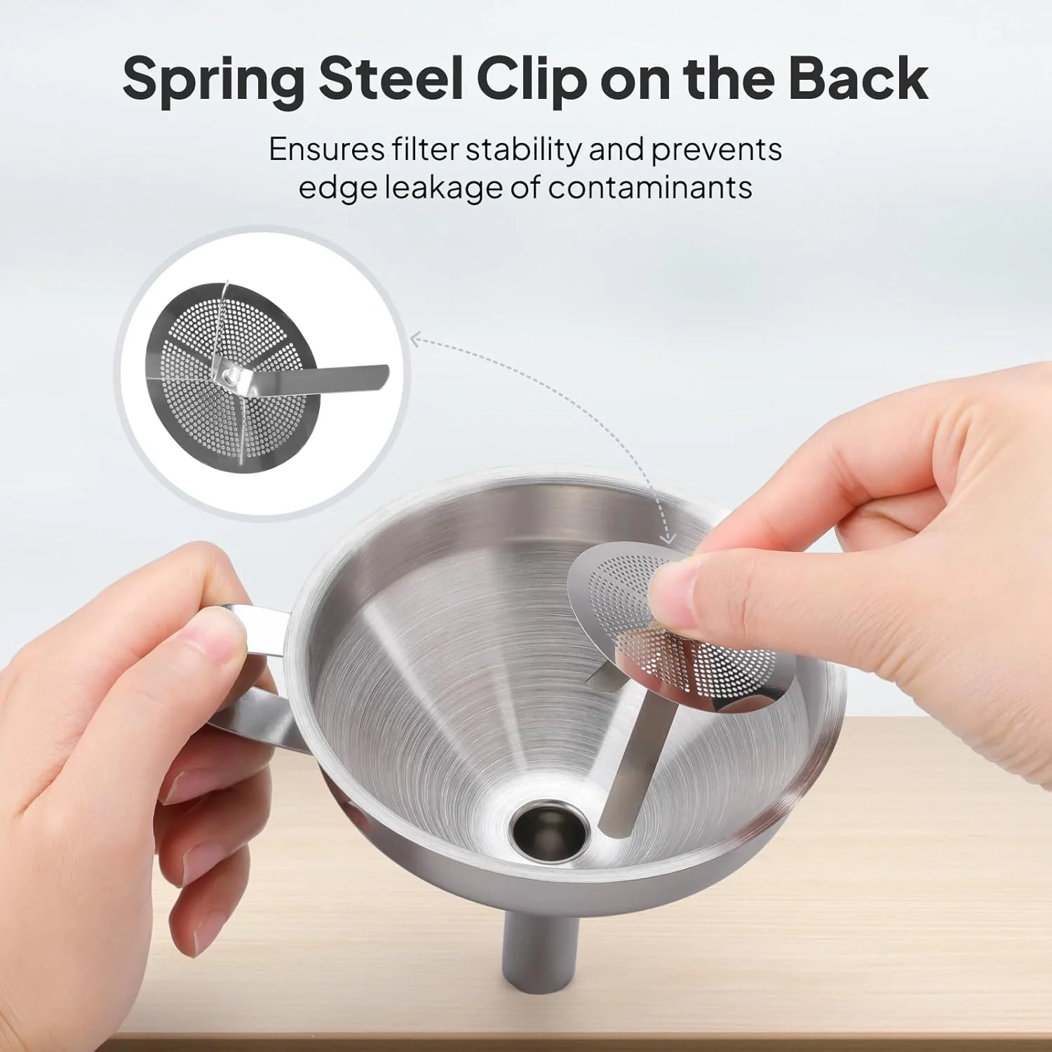 قیف استیل ELEGOO، قیف فلزی رزین سه بعدی با فیلتر و برس تمیز کننده برای رزین UV پرینتر سه بعدی SLA/DLP/LCD