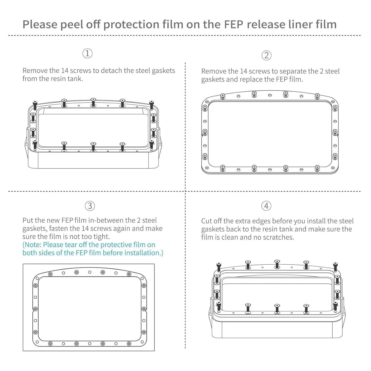 فیلم رهاسازی FEP ELEGOO، بسته 5 عددی، مناسب پرینترهای رزینی سه بعدی Mars 4، Mars 5 و Mars 5 Ultra با 95% عبور نور، ابعاد 206 * 146 میلی متر، ضخامت 0.15 میلی متر فیلم رهاسازی FEP ELEGOO، بسته 5 عددی، مناسب پرینترهای رزینی سه بعدی Mars 4، Mars 5 و Mars 5 Ultra با 95% عبور نور، ابعاد 206 * 146 میلی متر، ضخامت 0.15 میلی متر