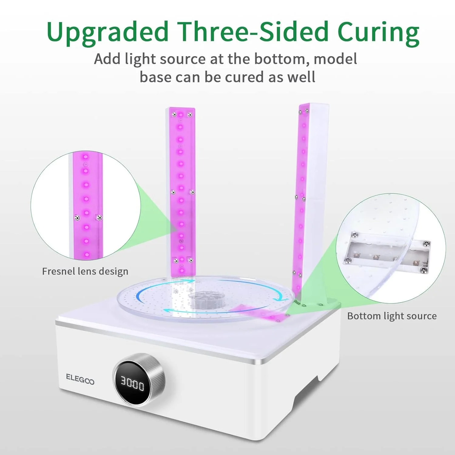 مجموعه شستشو و کیور ELEGOO Mercury XS به همراه رزین فوتوپلیمر خاکستری استاندارد ELEGOO 1000 گرمی