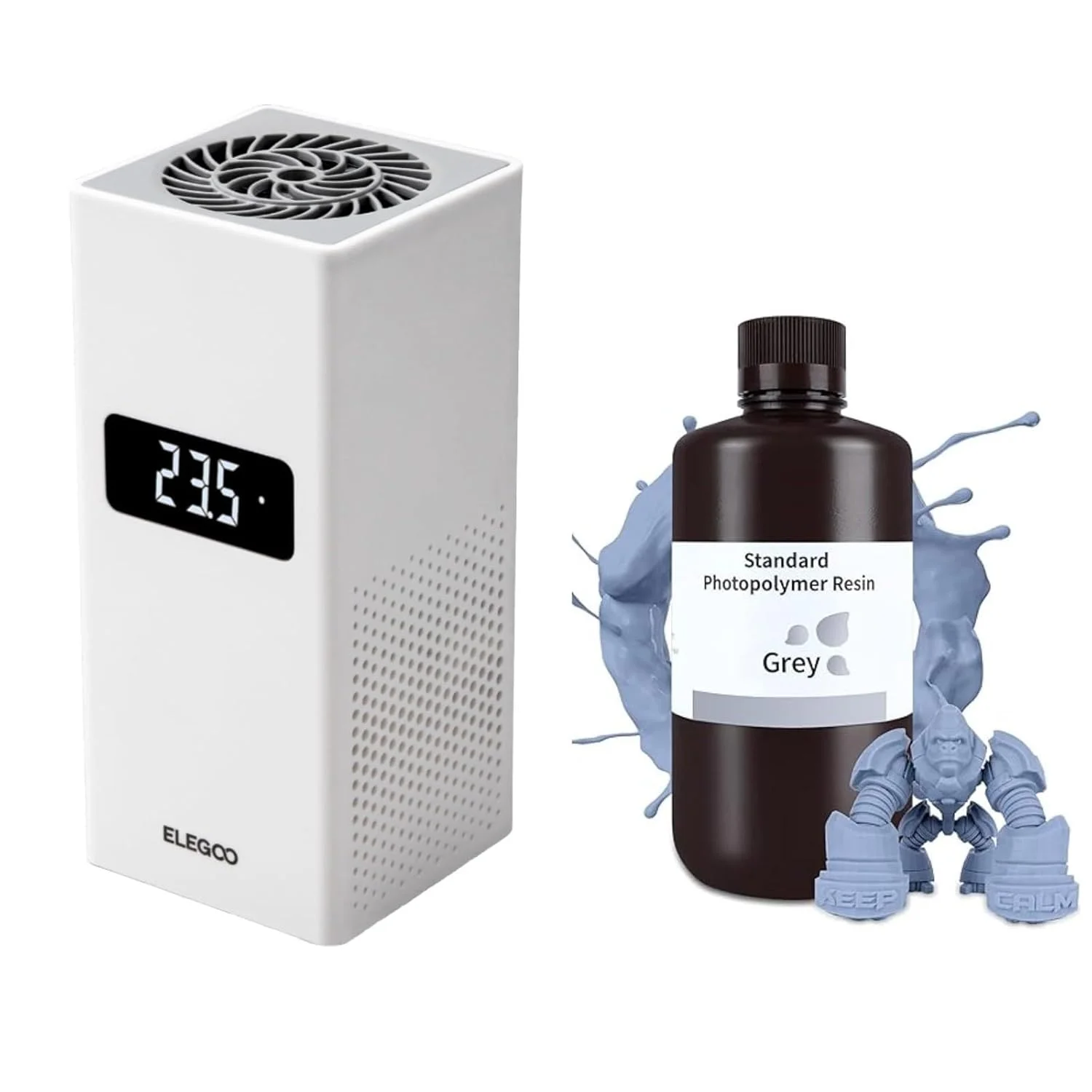 گرمکن کوچک ELEGOO برای پرینتر سه بعدی رزینی و رزین فوتوپلیمری استاندارد خاکستری 1000 گرمی ELEGOO برای پرینتر سه بعدی