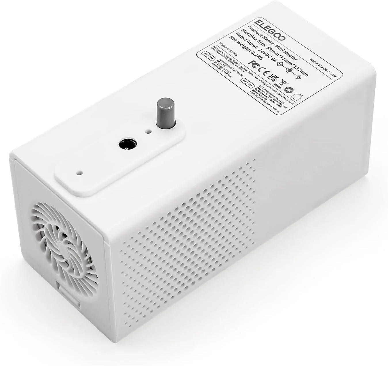 گرمکن کوچک هوشمند ELEGOO برای پرینتر سه بعدی رزینی، گرمکن کنترل دمای هوشمند با فیلتراسیون هوا، سازگار با اکثر پرینترهای سه بعدی MSLA/DLP/LCD ELEGOO