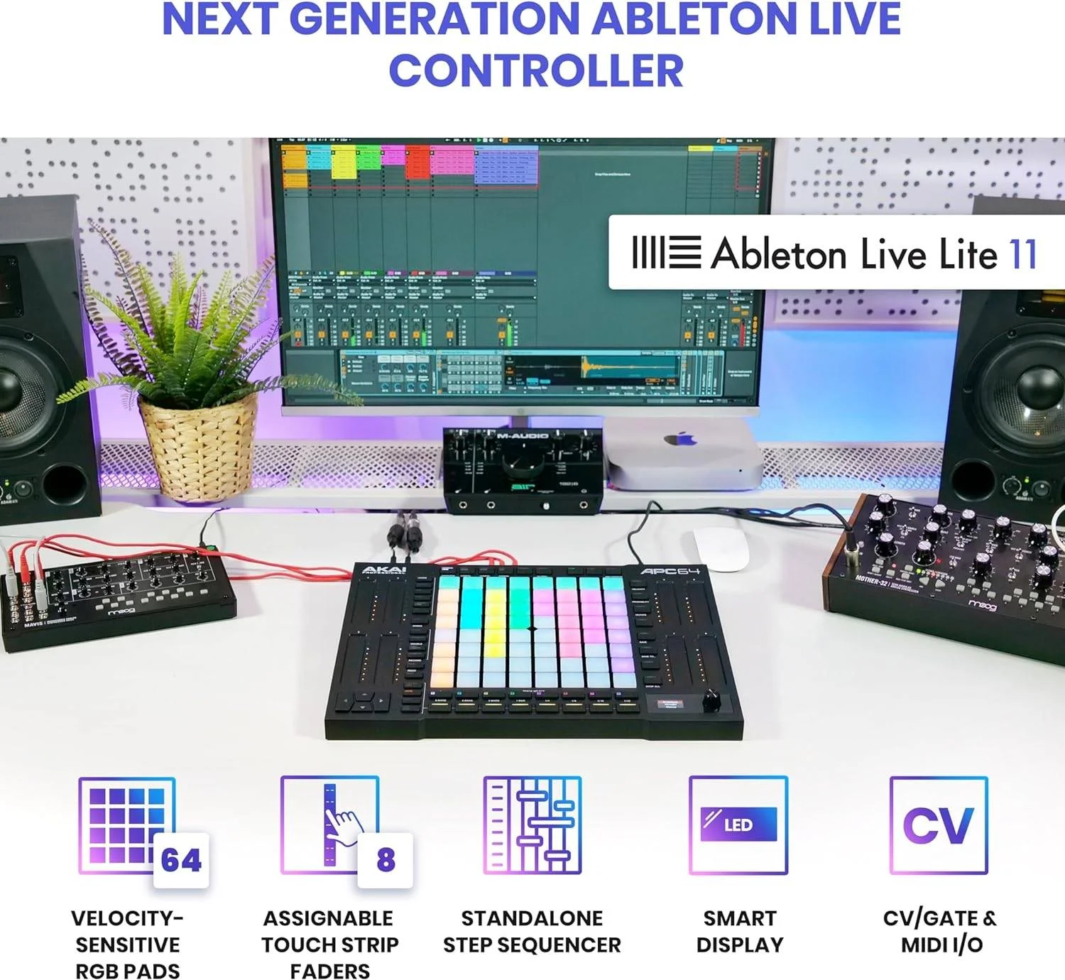 کنترلر اجرای پد آکای پروفشنال APC64 برای Ableton Live