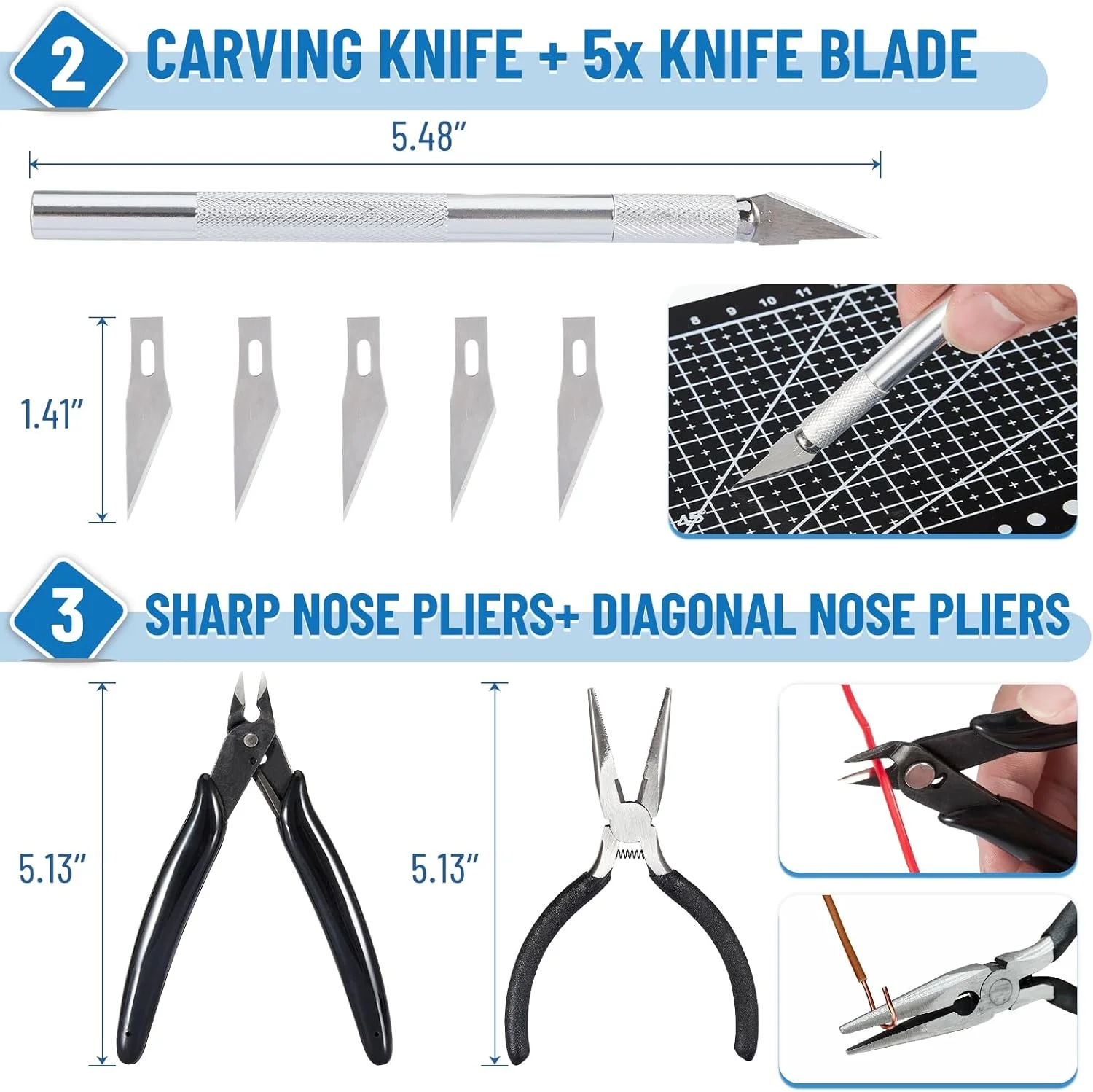 مجموعه ابزار چاپگر سه بعدی 55 تکه، لوازم جانبی چاپ سه بعدی با ابزار پلیسه برداری، کولیس دیجیتال، چاقوی حکاکی، مته فلزی، کیت تمیز کننده نازل، کیف نگهداری برای برداشتن و پرداخت چاپ سه بعدی