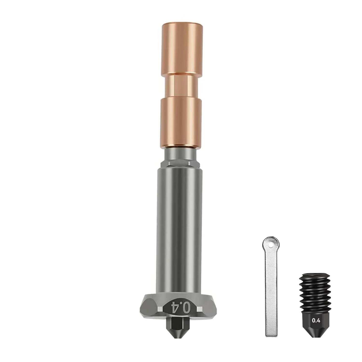 نازل‌های فولادی سخت‌کاری شده جداشدنی 0.4 میلی‌متری برای Anycubic Kobra 3 Max، تمام فلزی، هیت‌بریک مسی بنفش، لوازم جانبی پرینتر سه بعدی، هد چاپ برای کیت اکسترودر هات‌اند Kobra 3 Max Combo