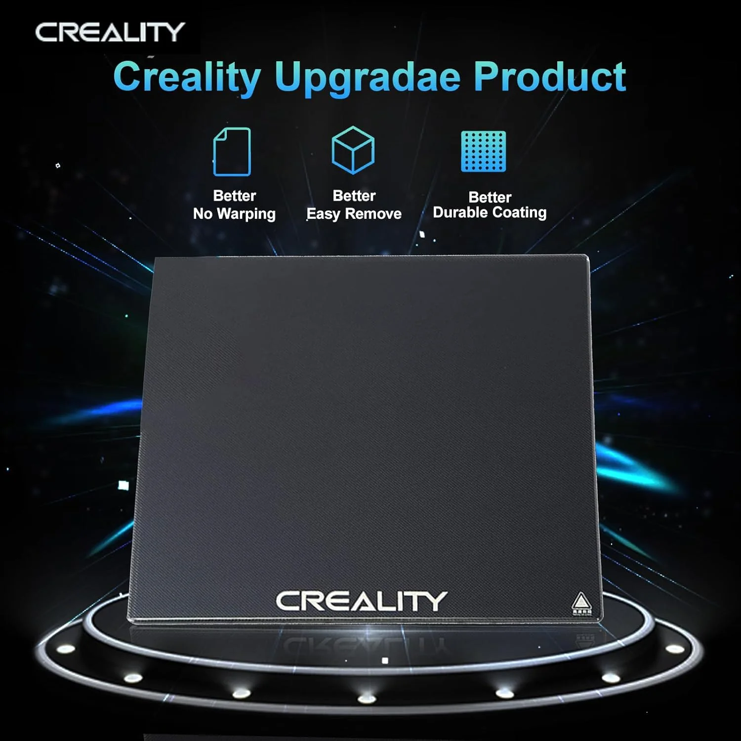 صفحه شیشه ای ارتقا یافته UNIDO Creality Official Ender 3، پلتفرم شیشه ای بادوام با سختی بالا برای پرینتر سه بعدی، صفحه ساخت شیشه ای حرارت دیده برای Ender 3 Pro، Ender 5، Ender 5 Pro، Ender 3 V2، 235x235×4mm