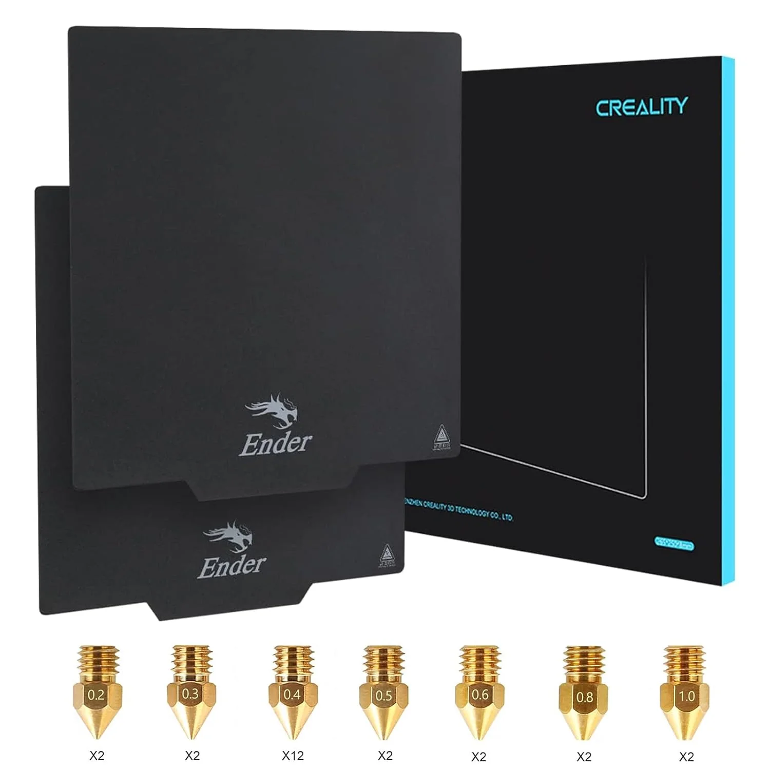 کریالیتی 2 عدد صفحه پرینت سه بعدی Ender 3 Neo/Ender 3 V2 Neo/Ender 3 S1/Ender 3 S1 Pro بسیار انعطاف پذیر، جداشدنی، مغناطیسی به همراه نازل های MK8 Ender 3، 24 عدد کریالیتی 2 عدد صفحه پرینت سه بعدی Ender 3 Neo/Ender 3 V2 Neo/Ender 3 S1/Ender 3 S1 Pro بسیار انعطاف پذیر، جداشدنی، مغناطیسی به همراه نازل های MK8 Ender 3، 24 عدد