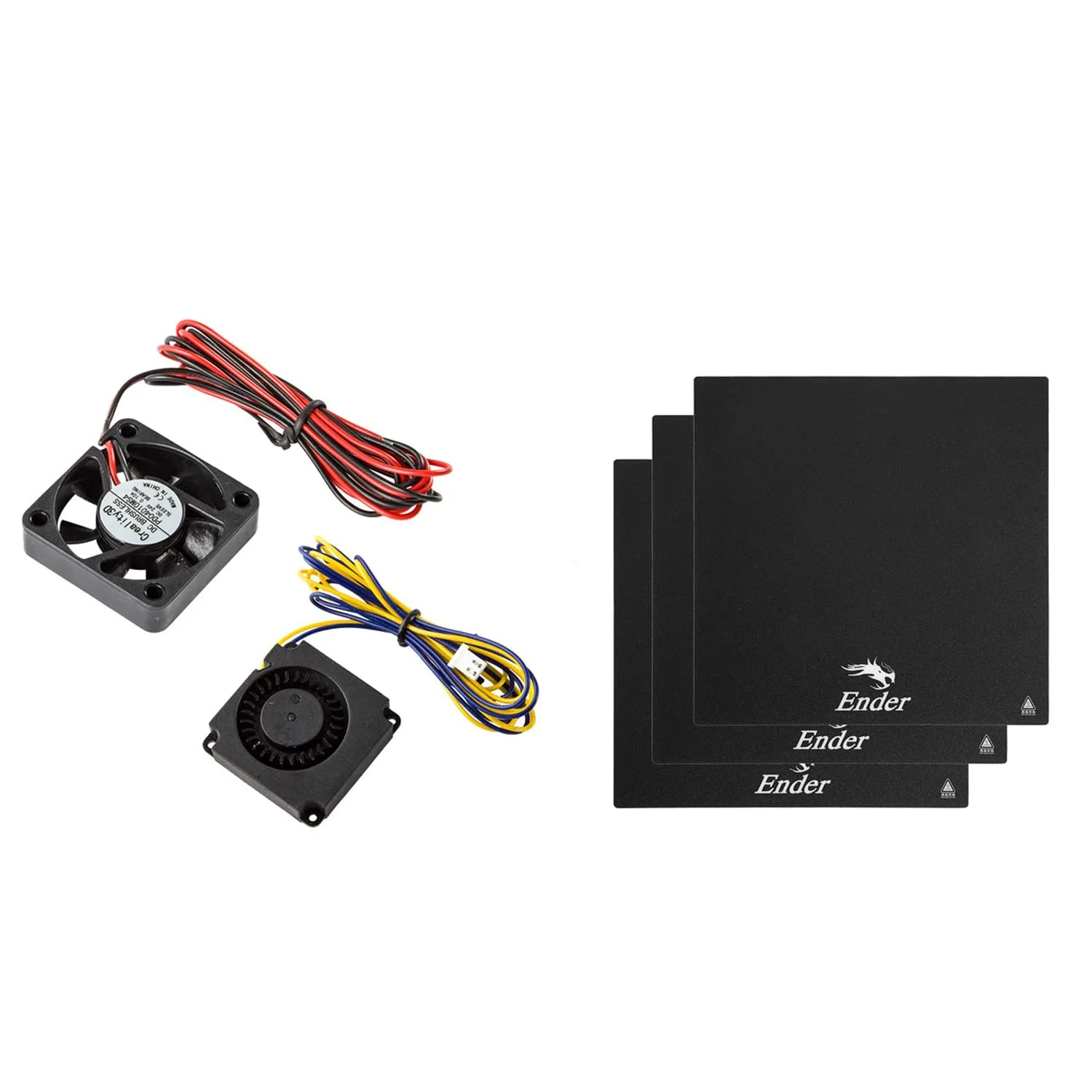فن اکسترودر 4010 اصلی Creality Ender 3 DC 24V و فن توربو DC 24V و برچسب صفحه پلتفرم حرارتی اصلی Creality (3 عدد)