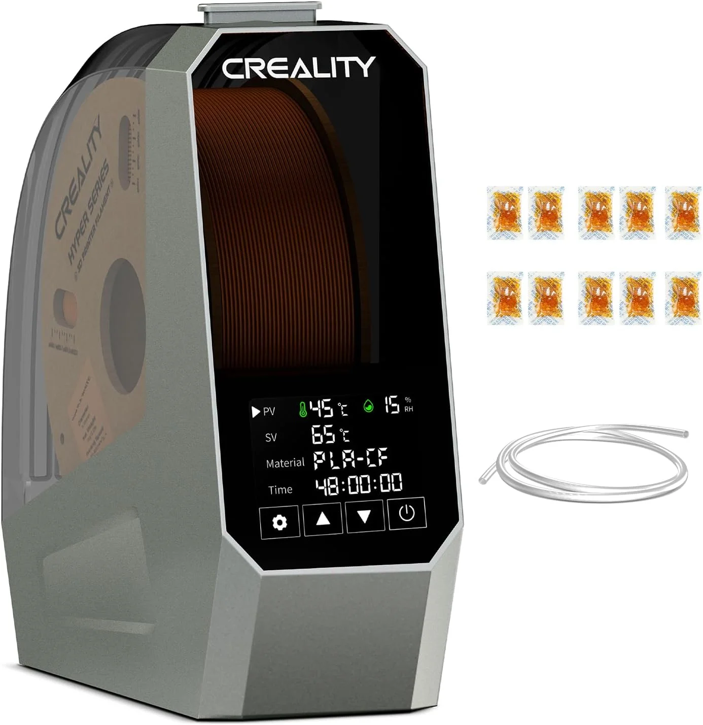 خشک کن فیلامنت پرینت سه بعدی CREALITY مدل Space Pi، دارای گرم کننده PTC، گرمایش سریع 360 درجه 45-70 درجه سانتیگراد، صفحه لمسی LCD 3.7 اینچی، تنظیم با یک کلید، سازگار با PLA PETG ABS TPU خشک کن فیلامنت پرینت سه بعدی CREALITY مدل Space Pi، دارای گرم کننده PTC، گرمایش سریع 360 درجه 45-70 درجه سانتیگراد، صفحه لمسی LCD 3.7 اینچی، تنظیم با یک کلید، سازگار با PLA PETG ABS TPU