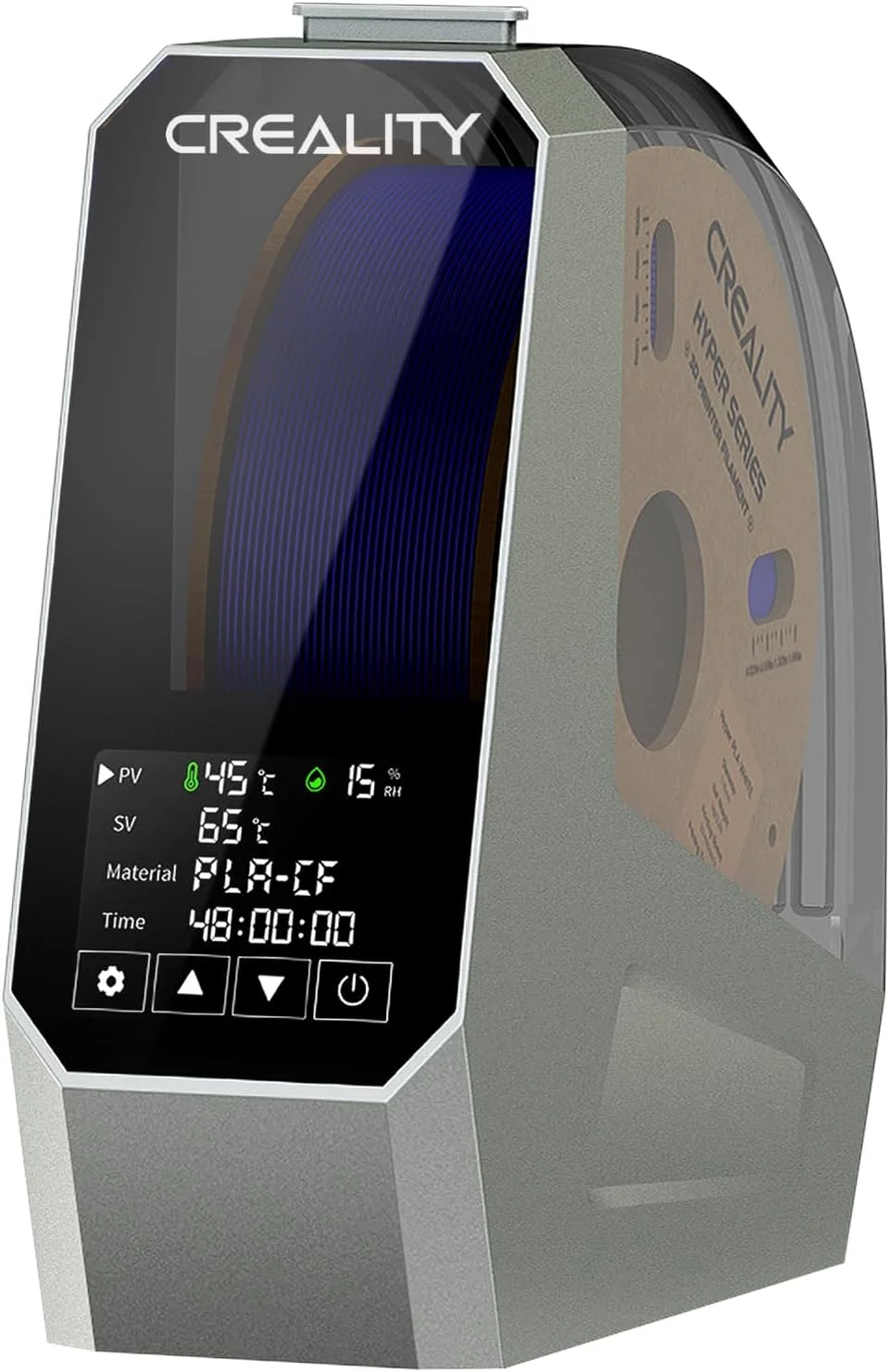 خشک کن فیلامنت پرینتر سه بعدی Creality Official Space PI، جعبه خشک کن ارتقا یافته با گرمایش 360 درجه، جعبه نگهداری خشک کننده فیلامنت برای فیلامنت های PLA ABS PETG PA با قطر 1.75/2.85 میلی متر و وزن 1 کیلوگرم