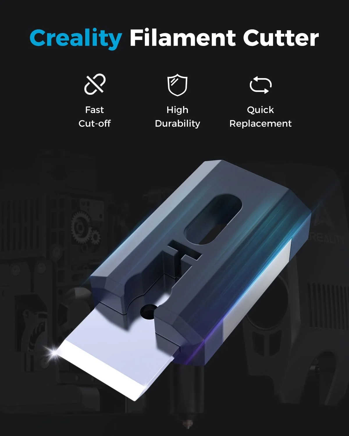 برشگر فیلامنت Creality K2 Plus، بسته 5 عددی، ماژول برشگر فیلامنت K2 Pro / K2، برش سریع و دقیق فیلامنت، لوازم جانبی با دوام بالا برای پرینتر سه بعدی K2 Plus، K2 Pro، K2