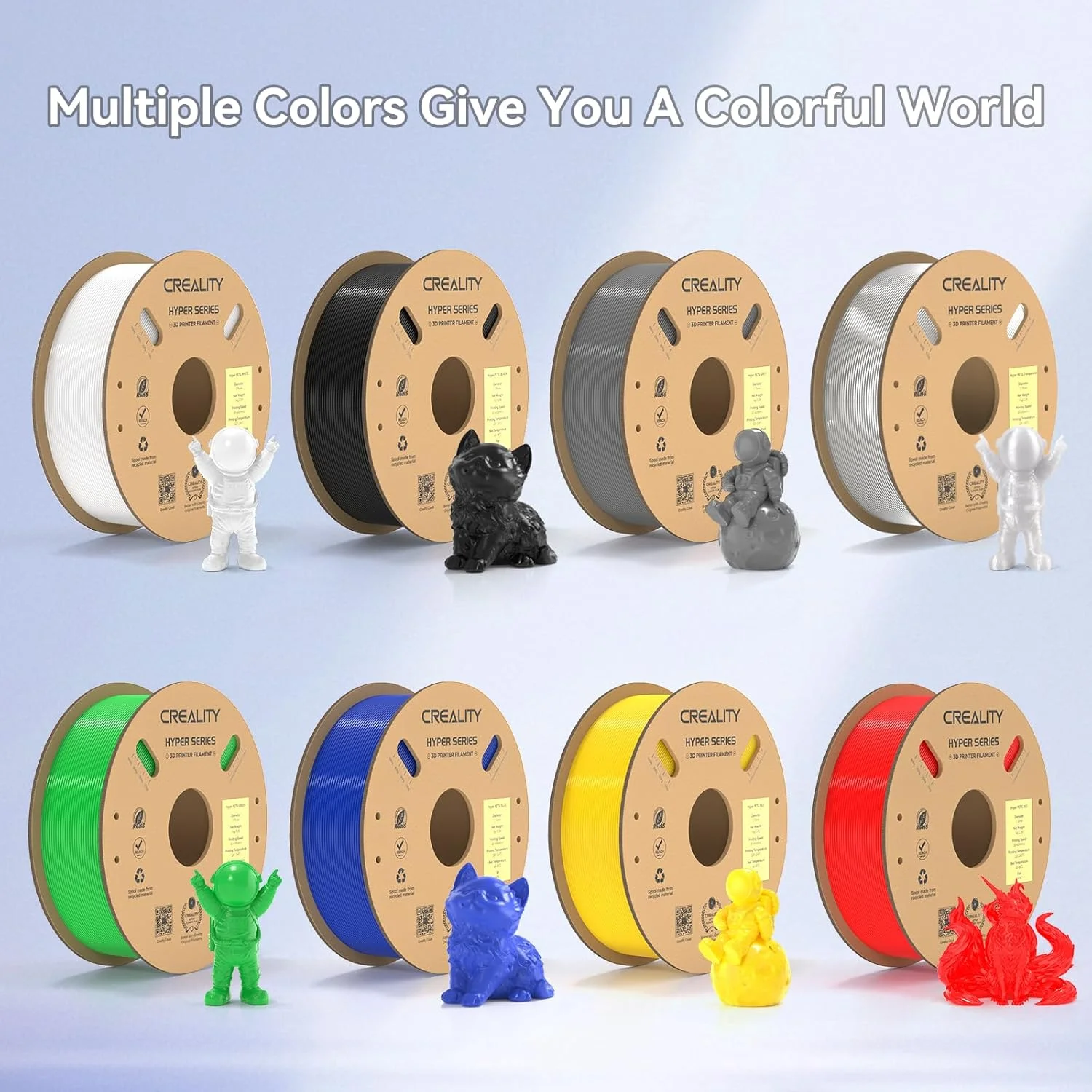 خشک کن فیلامنت دو محفظه ای Creality Official Space PI Filament Dryer Plus به همراه فیلامنت Hyper PETG قرمز