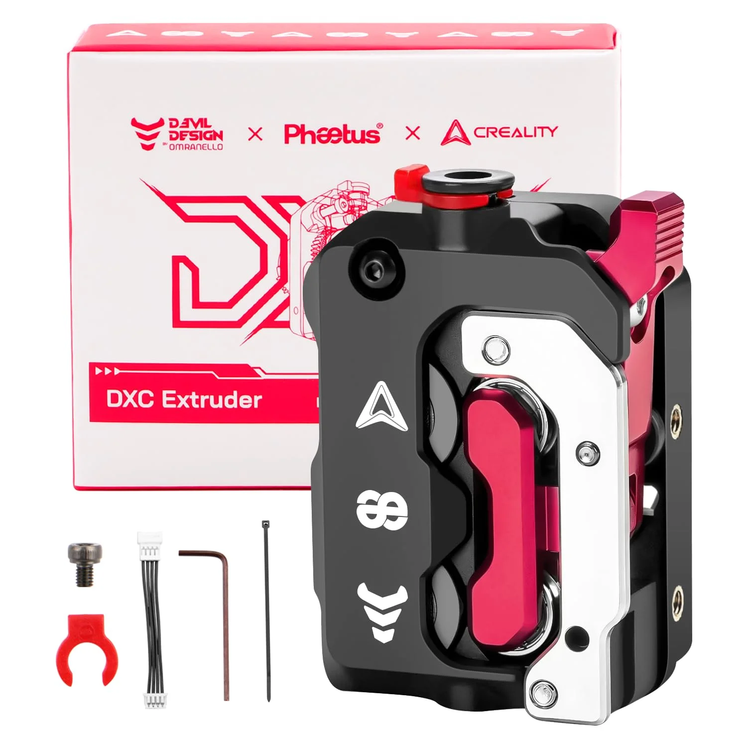 اکسترودر رسمی Creality DXC، کیت ارتقاء اکسترودر سری K1 با تغذیه اکستروژن دوگانه، تشخیص هوشمند شکستگی فیلامنت، خنک کننده باز، سازگار با پرینتر سه بعدی K1/K1 Max/K1C/K1 SE