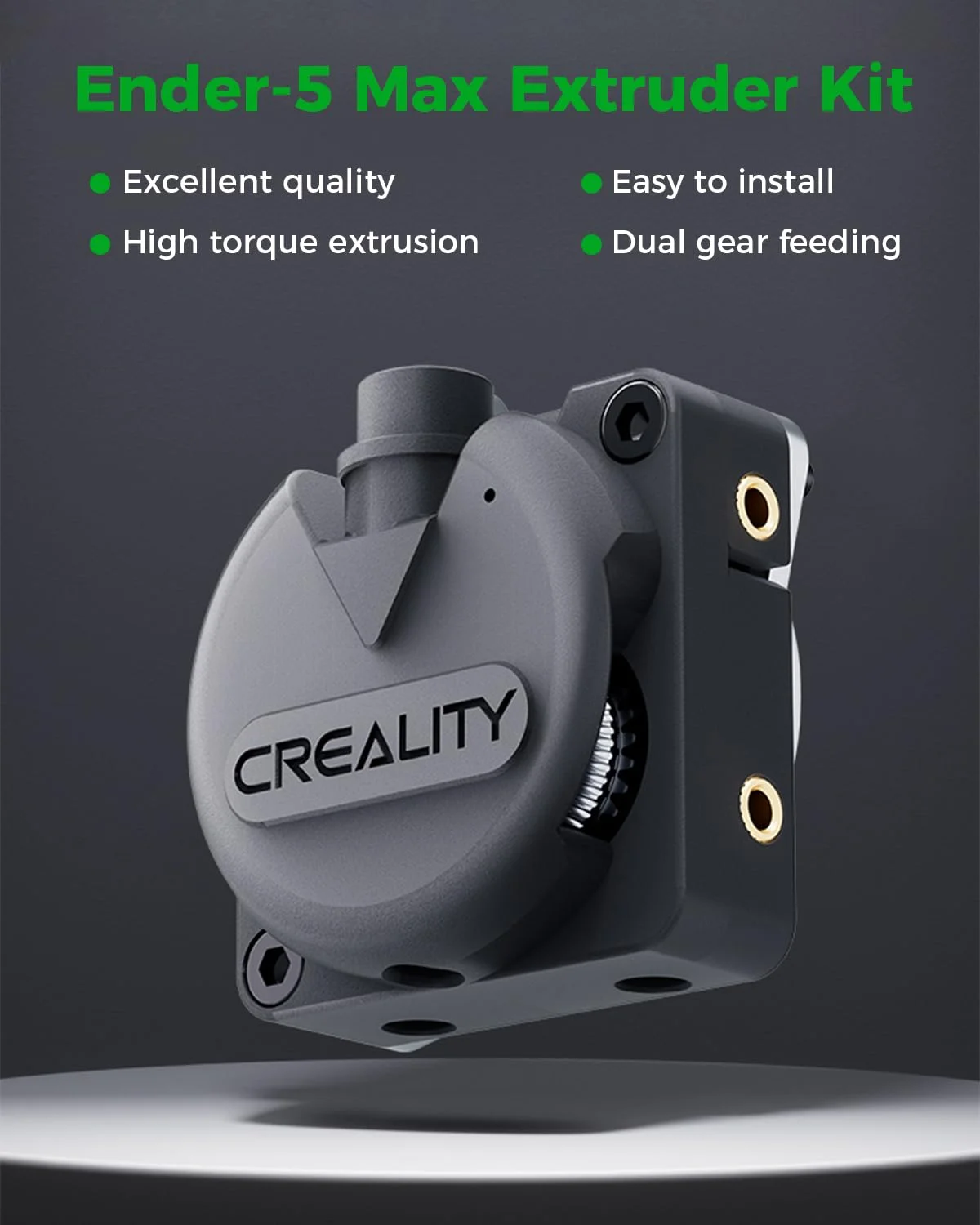 کیت اکسترودر رسمی Creality Ender 5 Max، اکستروژن با گشتاور بالا، نیروی تا 80 نیوتن برای تغذیه روان فیلامنت، درایو دنده دوگانه، نسبت 6.25:1، قطعات اصلی پرینتر سه بعدی