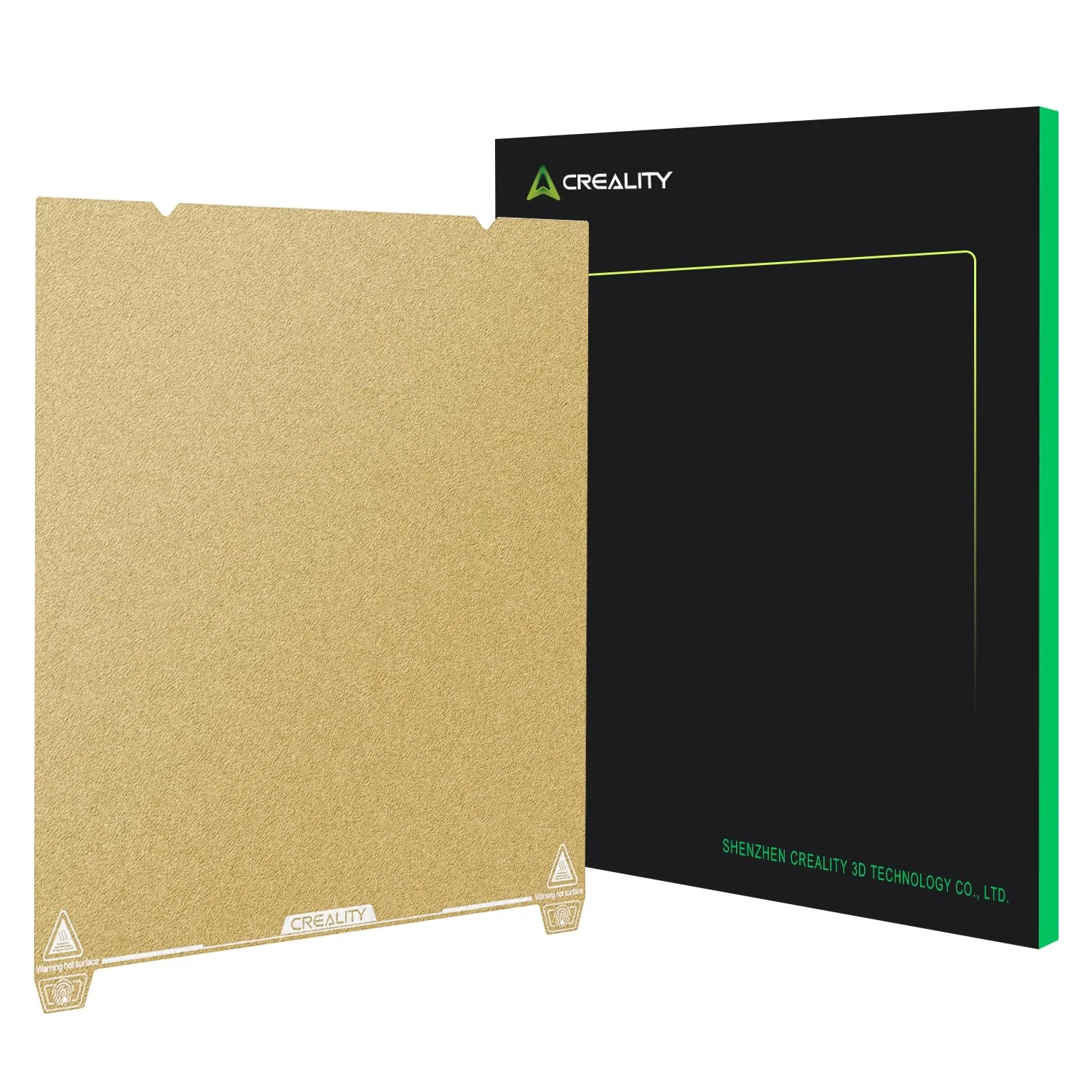 صفحه ساخت طلایی با سطح بافت‌دار Creality Official Ender 3 V3 Plus، ورق PEI فنری قابل جابجایی انعطاف‌پذیر 315x310 میلی‌متر برای K1 Max، Ender 3 V3 Plus (بدون پایه مغناطیسی)
