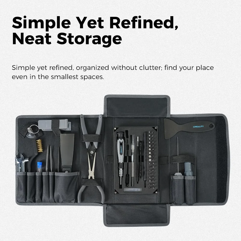 جعبه ابزار پرینتر سه بعدی Creality، شامل 74 قطعه ابزار برای مونتاژ/ جداسازی/ پرداخت/ پلیسه گیری/ برش فیلامنت/ تمیز کردن نازل/ ابزار مدل پرینت، لوازم جانبی پرینتر سه بعدی برای همه پرینترهای FDM جعبه ابزار پرینتر سه بعدی Creality، شامل 74 قطعه ابزار برای مونتاژ/ جداسازی/ پرداخت/ پلیسه گیری/ برش فیلامنت/ تمیز کردن نازل/ ابزار مدل پرینت، لوازم جانبی پرینتر سه بعدی برای همه پرینترهای FDM