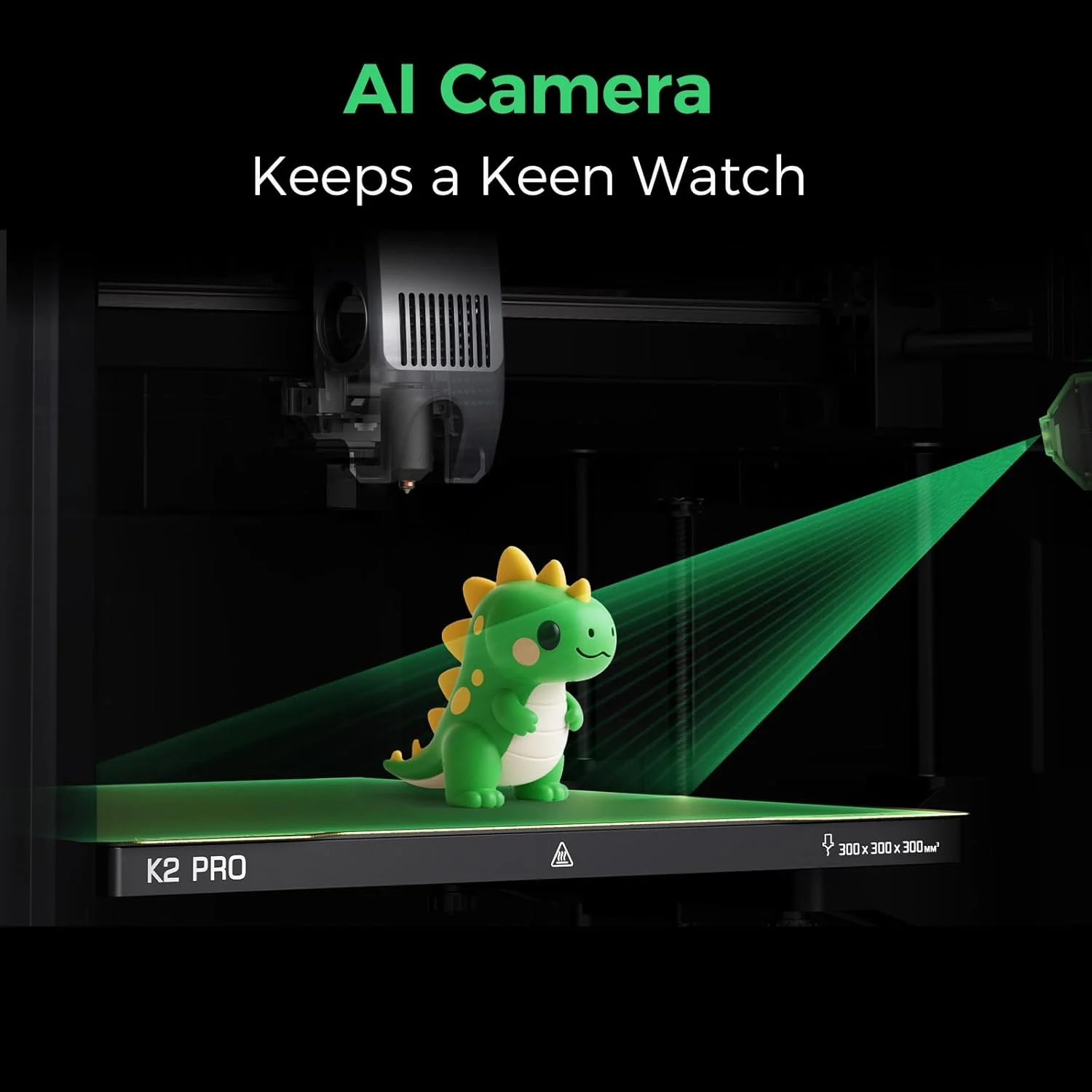 دوربین هوش مصنوعی Creality K2 Pro/ K2، لوازم جانبی رسمی ارتقاء محفظه دوربین هوش مصنوعی 1080P، تصویر واضح، تشخیص هوش مصنوعی، فیلمبرداری Time-lapse برای پرینترهای سه بعدی Creality K2 Combo/ K2 Pro Combo