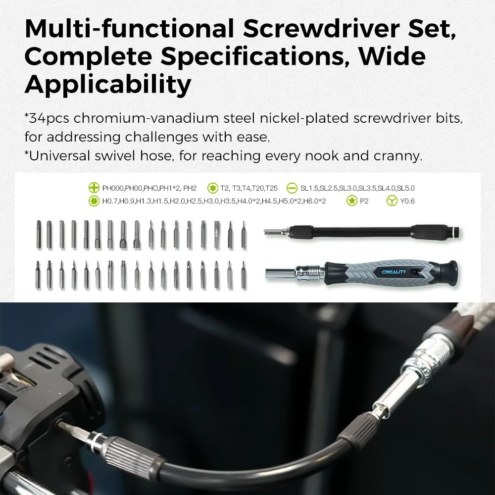 جعبه ابزار پرینتر سه بعدی Creality، شامل 74 قطعه ابزار برای مونتاژ/ جداسازی/ پرداخت/ پلیسه گیری/ برش فیلامنت/ تمیز کردن نازل/ ابزار مدل پرینت، لوازم جانبی پرینتر سه بعدی برای همه پرینترهای FDM جعبه ابزار پرینتر سه بعدی Creality، شامل 74 قطعه ابزار برای مونتاژ/ جداسازی/ پرداخت/ پلیسه گیری/ برش فیلامنت/ تمیز کردن نازل/ ابزار مدل پرینت، لوازم جانبی پرینتر سه بعدی برای همه پرینترهای FDM