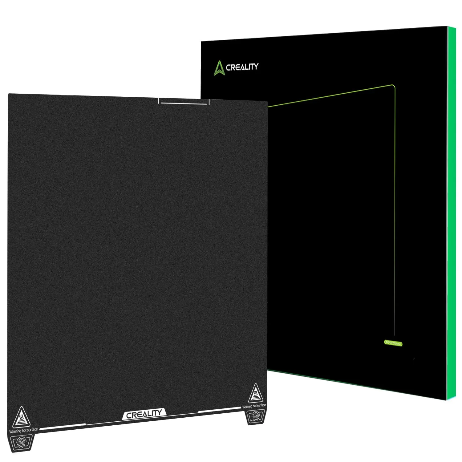 صفحه ساخت رسمی Creality K2 Plus، صفحه چاپ فولادی فنری قابل جابجایی مغناطیسی انعطاف پذیر با سطح رزین اپوکسی 370x370 میلی متر (بدون پایه مغناطیسی)