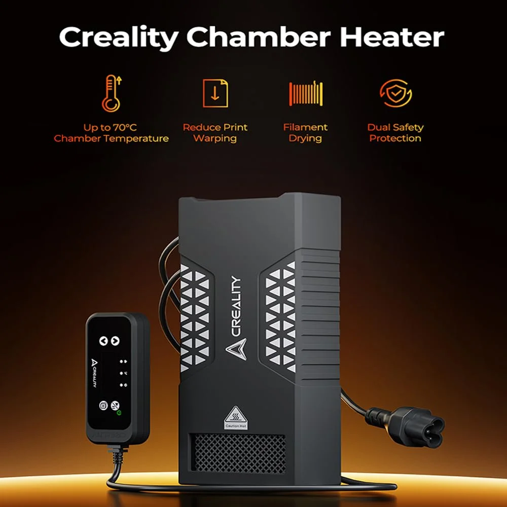 گرمکن محفظه پرینتر سه بعدی کرالیتی، گرمکن PTC 400 وات - 45-70 درجه سانتیگراد، خشک کردن فیلامنت، کاهش تاب برداشتن، محافظت ایمنی دوگانه، کنترل دمای مینی گرمکن برای پرینترهای سه بعدی LCD/DLP/FDM