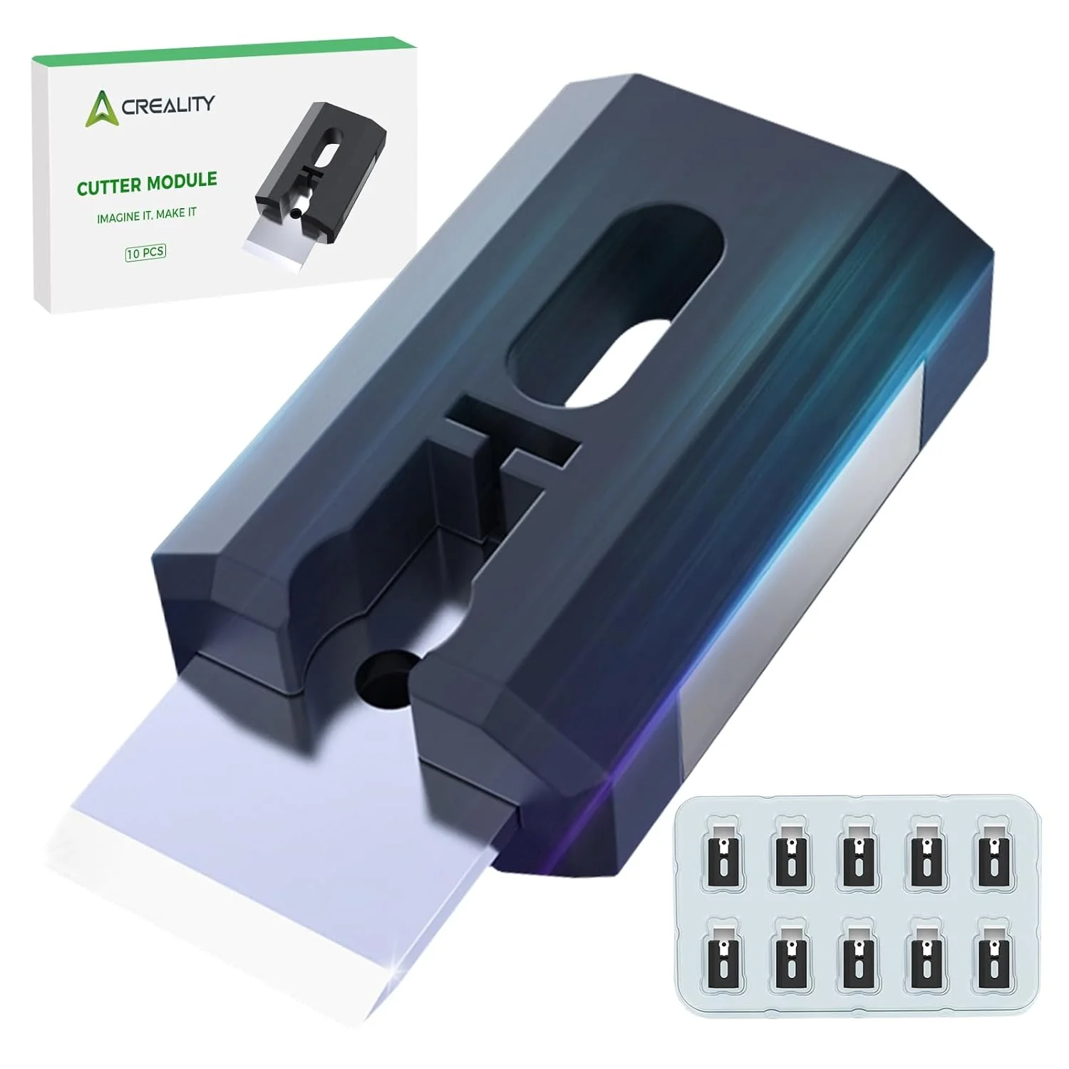 برشگر فیلامنت رسمی کرالیتی K2 پلاس 10 عددی، برش سریع فیلامنت ها، لوازم جانبی ماژول برش فیلامنت با دوام بالا، قطعات جایگزینی سریع برای پرینترهای سه بعدی کرالیتی K2/K2 Pro/K2 Plus