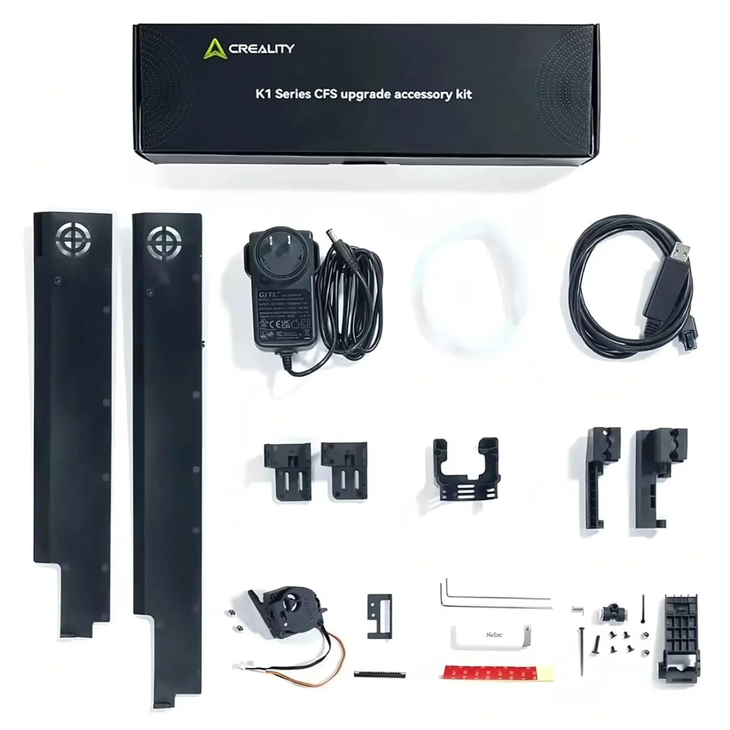 کیت ارتقاء Creality CFS برای پرینترهای سه بعدی سری K1، چاپ چند رنگی با حداکثر 16 رنگ را فعال می کند، سازگار با K1 Max، K1C، K1، K1 SE، شامل اکسترودر جدید و پشتیبانی از RFID