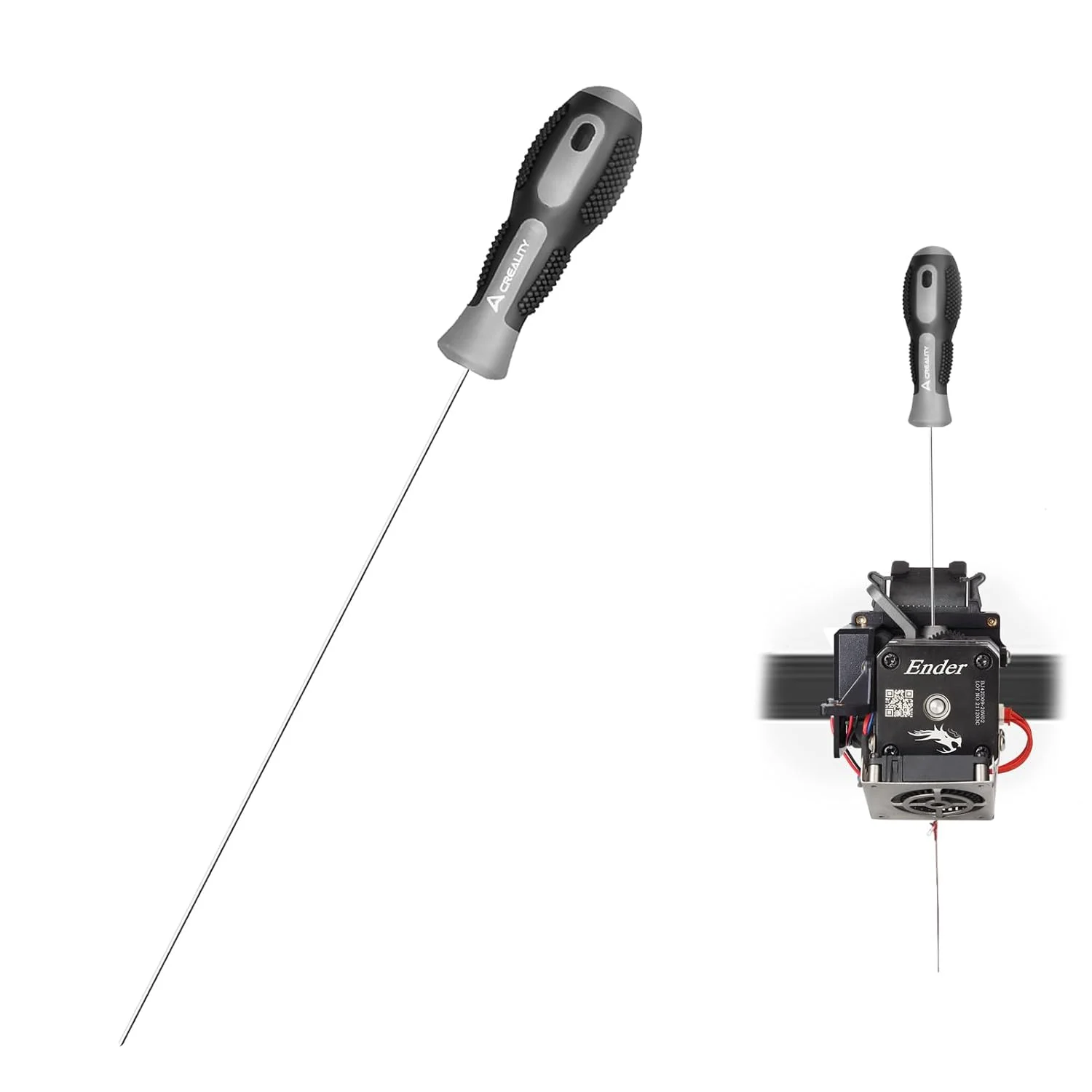 ابزار تمیز کننده نازل پرینتر سه بعدی Creality، سوزن تمیز کننده گلوگاه با قطر 1.5 میلی متر و طول 210 میلی متر، ابزار پرینت سه بعدی برای نازل های 1.75 میلی متری، تمیز کردن هات اند بدون جداسازی، رفع گرفتگی در چند ثانیه، تمیز کردن کامل تر