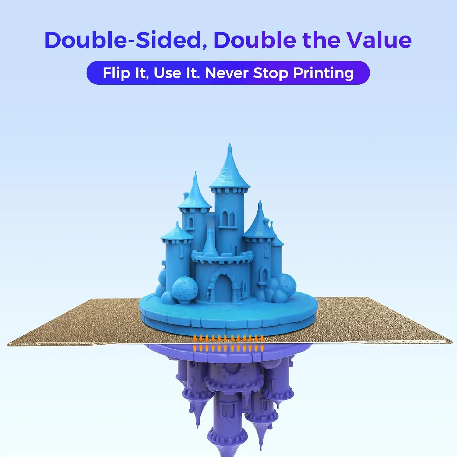 صفحه ساخت دو طرفه یخ زده PEI برای پرینتر سه بعدی Creality K2: مقاوم در برابر حرارت، استحکام بالا و مقاوم در برابر سایش، پلتفرم چاپ سه بعدی، 270x293 میلی متر برای پرینتر سه بعدی Creality K2