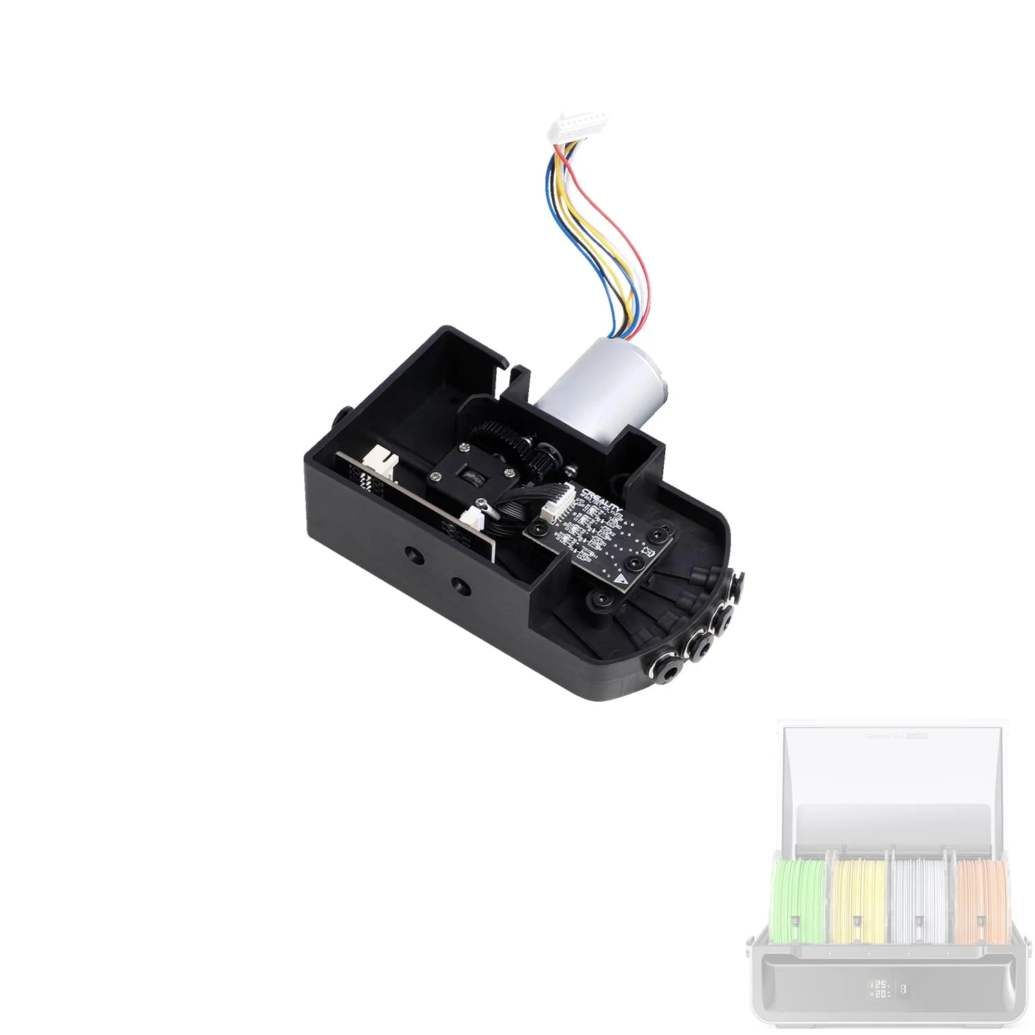 براکت زیرین CFS کرالیتی - جایگزین اصلی برای سیستم فیلامنت کرالیتی (CFS)، کیت 5 طرفه با موتور براشلس، 0.35 آمپر، 24 ولت، L11، لوازم جانبی پرینتر سه بعدی برای K2 Plus/HI