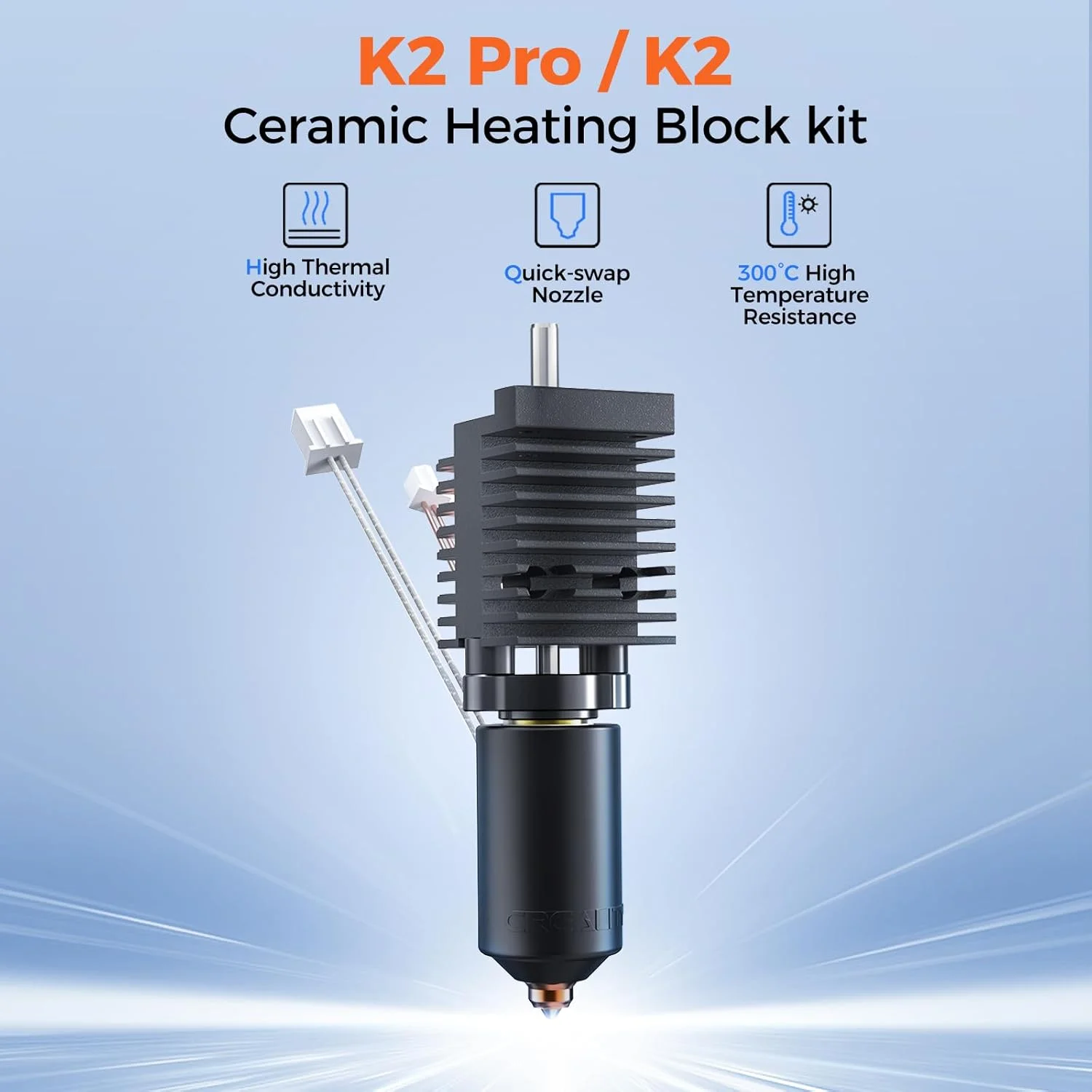 کیت بلوک گرمایش سرامیکی Creality K2/K2 Pro لوازم جانبی پرینتر سه بعدی: هدایت حرارتی بالا هات اند مقاوم در برابر دمای بالا 300 درجه سانتیگراد نازل 0.4 میلی متری تعویض سریع، برای پرینتر سه بعدی Creality K2 و K2 Pro کیت بلوک گرمایش سرامیکی Creality K2/K2 Pro لوازم جانبی پرینتر سه بعدی: هدایت حرارتی بالا هات اند مقاوم در برابر دمای بالا 300 درجه سانتیگراد نازل 0.4 میلی متری تعویض سریع، برای پرینتر سه بعدی Creality K2 و K2 Pro
