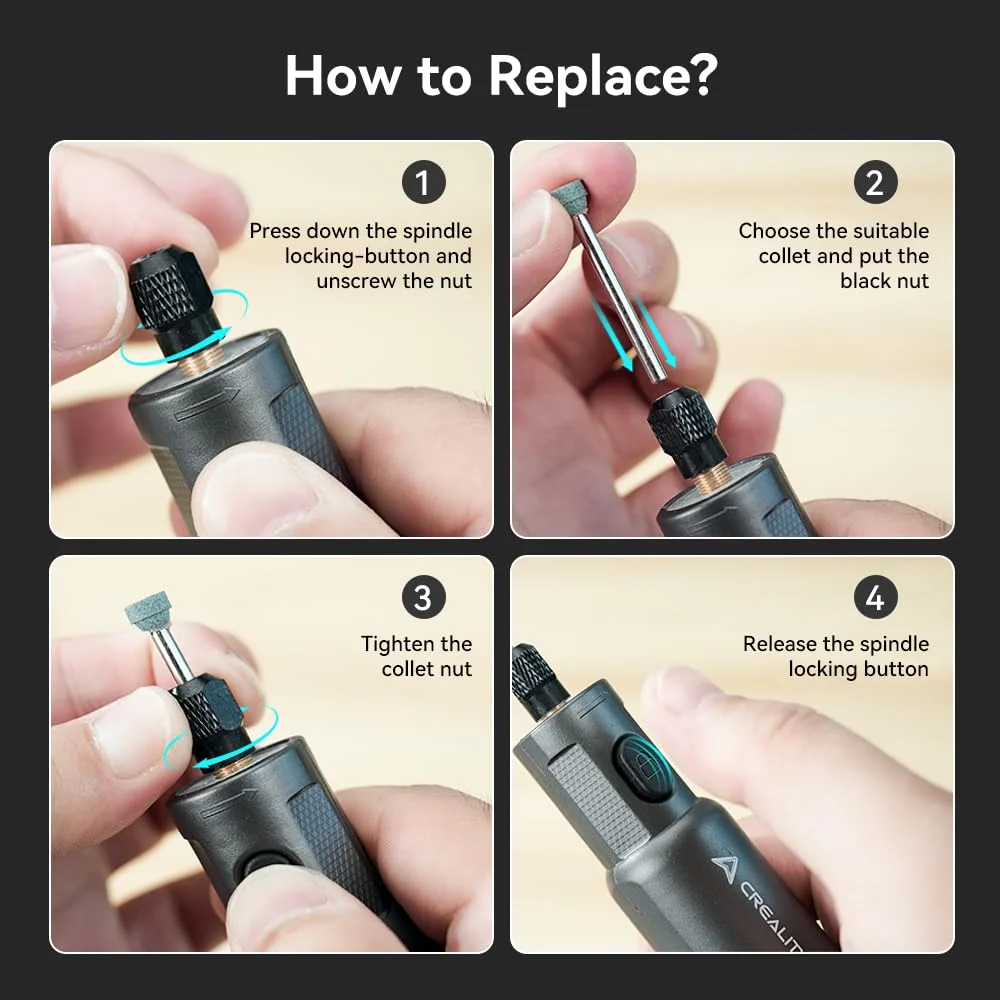 کیت ابزار چرخشی شارژی کرالیتی با 23 قطعه جانبی/سری، 6 سرعت متغیر، ابزار چند منظوره پرینتر سه بعدی برای پرداخت، سنباده زنی، پولیش، سوراخکاری و برش مواد مختلف مدل های پرینت سه بعدی کیت ابزار چرخشی شارژی کرالیتی با 23 قطعه جانبی/سری، 6 سرعت متغیر، ابزار چند منظوره پرینتر سه بعدی برای پرداخت، سنباده زنی، پولیش، سوراخکاری و برش مواد مختلف مدل های پرینت سه بعدی