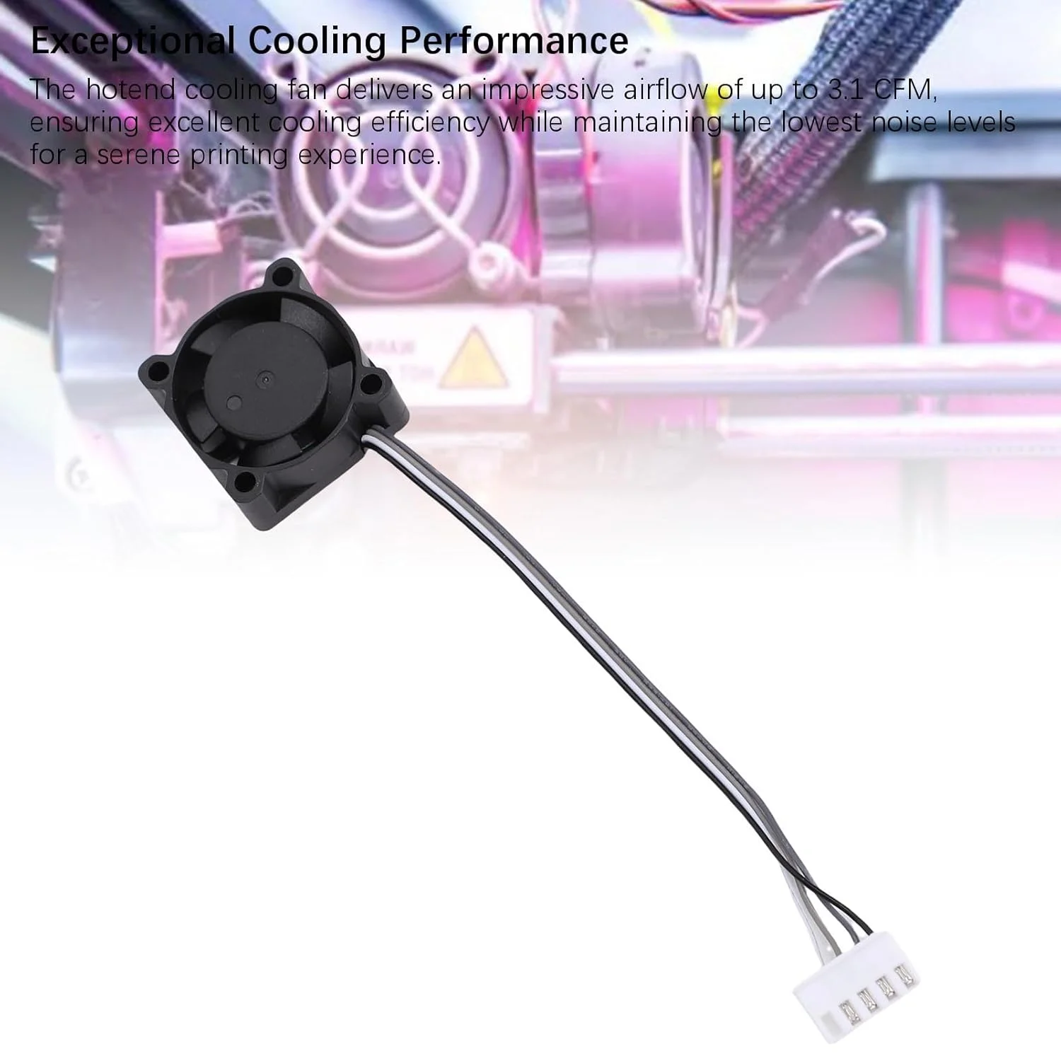 فن خنک کننده هات اند پرینتر سه بعدی 5 ولت PWM کنترل دما بلبرینگ دوبل سرعت بالا 18000 دور در دقیقه 25x25x10 میلی متر ABS