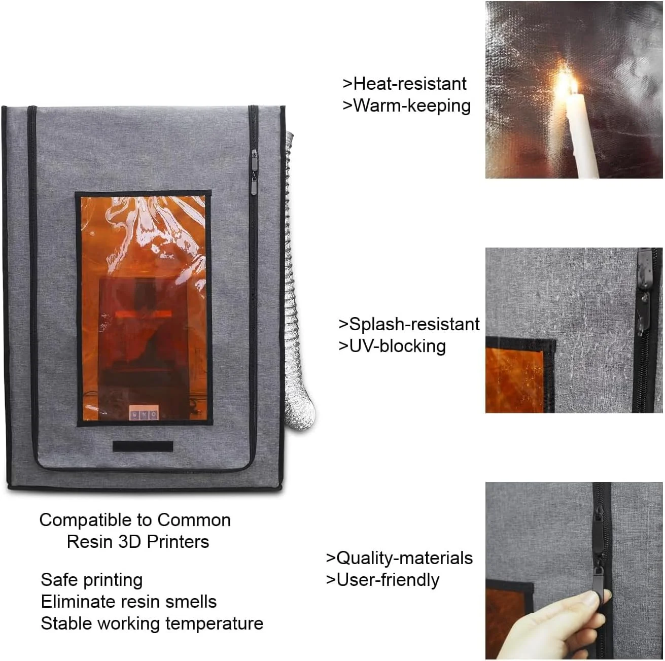 محفظه پرینتر سه بعدی رزینی با کنترل هوشمند به همراه کیت تهویه + نور پخت UV سازگار با ANYCUBIC Photon Mono 2, ELEGOO Mars 4 MSLA, Neptune 3 Pro, Ender 3 ارتقاء پرینتر سه بعدی محفظه پرینتر سه بعدی رزینی با کنترل هوشمند به همراه کیت تهویه + نور پخت UV سازگار با ANYCUBIC Photon Mono 2, ELEGOO Mars 4 MSLA, Neptune 3 Pro, Ender 3 ارتقاء پرینتر سه بعدی