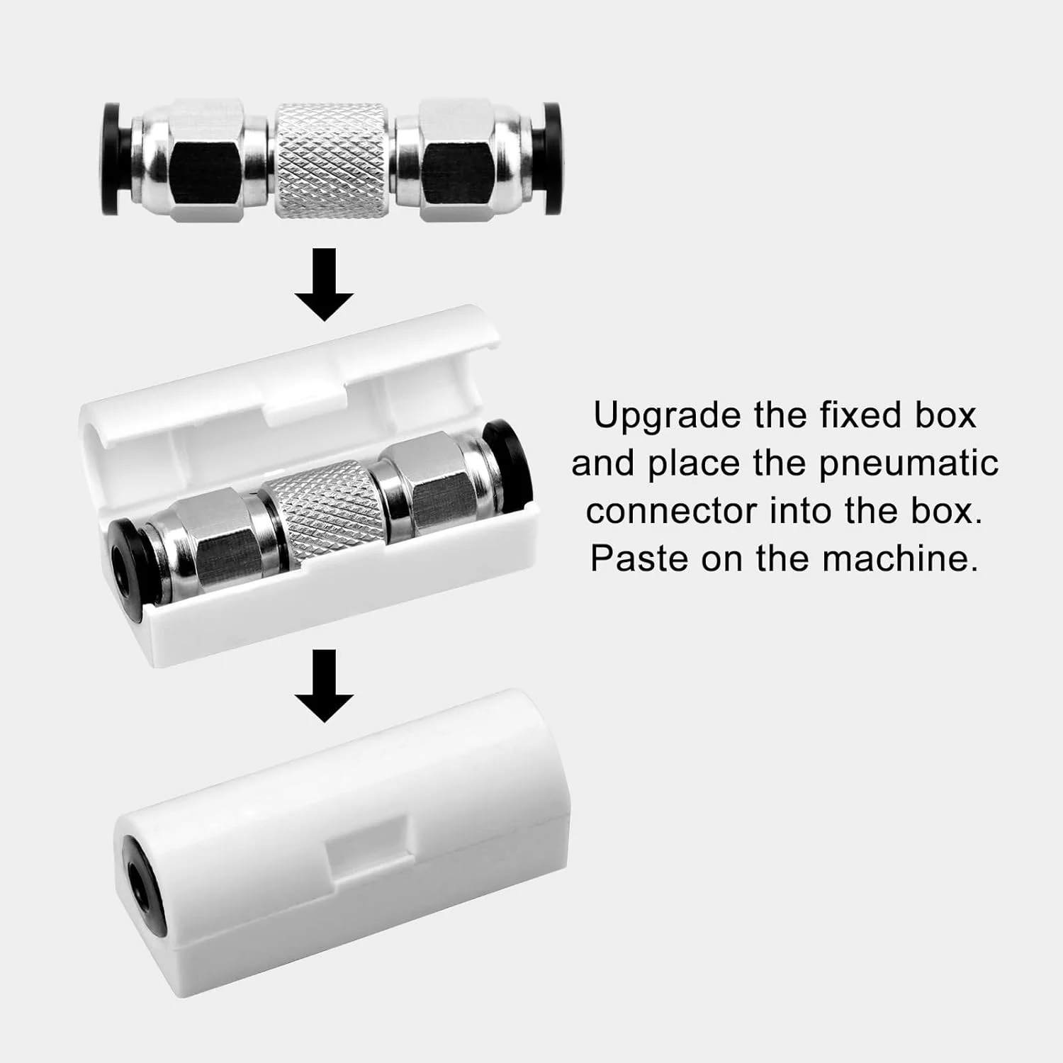 اتصالات پنوماتیک لوله PTFE برای پرینترهای سه بعدی، اکسترودر فیلامنت 1.75 میلی متری، مناسب برای Bambu Lab X1 X1C X1E P1P P1S، ساخته شده از فولاد ضد زنگ، مقاوم در برابر اکسیداسیون و زنگ زدگی، نصب آسان