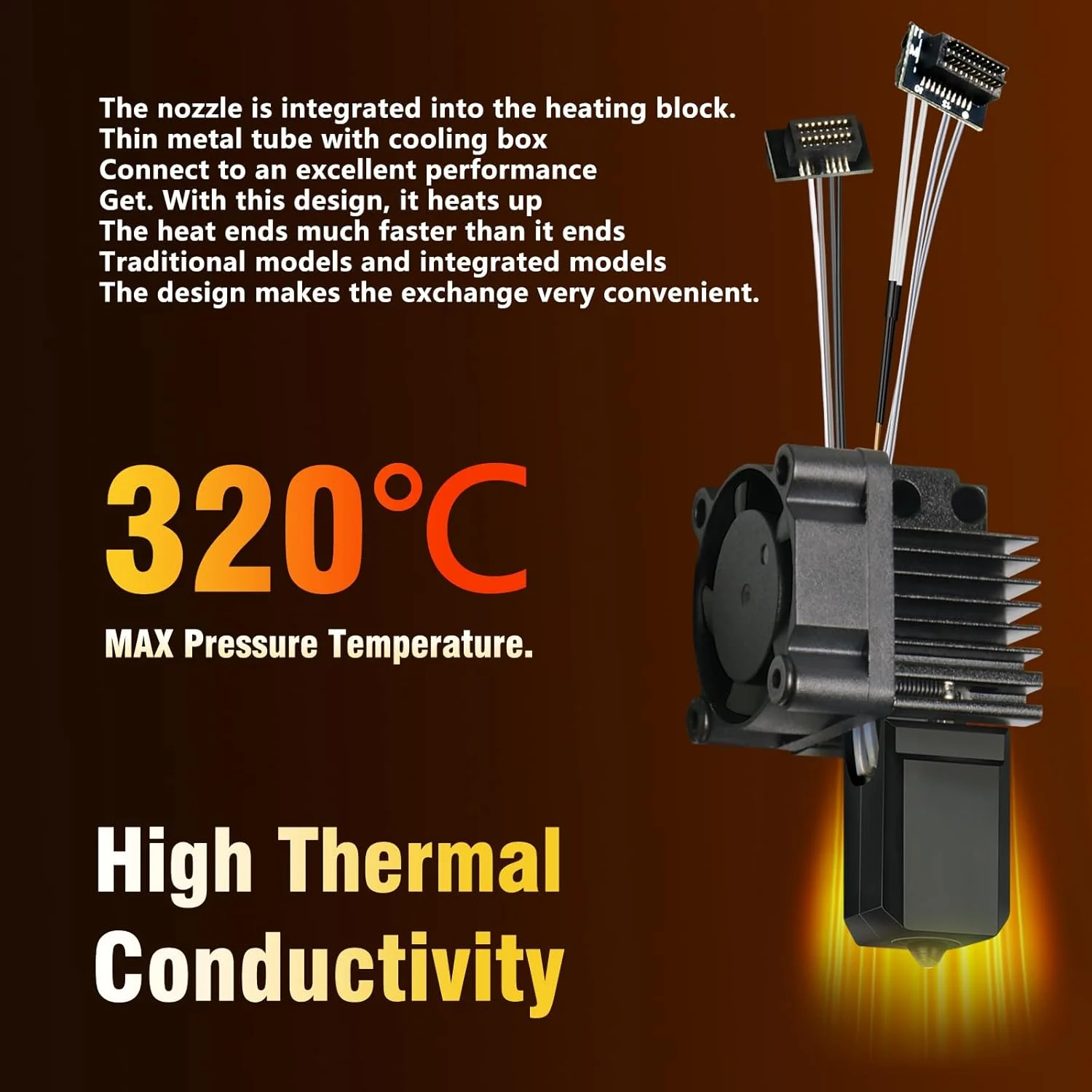 کیت هات‌اند کامل P1S با نازل‌های قابل تعویض (0.2mm 0.4mm 0.6mm 0.8mm)، مجموعه نازل فولادی سخت شده برای پرینتر سه بعدی Bambu Lab P1S/P1P، جایگزینی هات‌اند برای چاپ متنوع