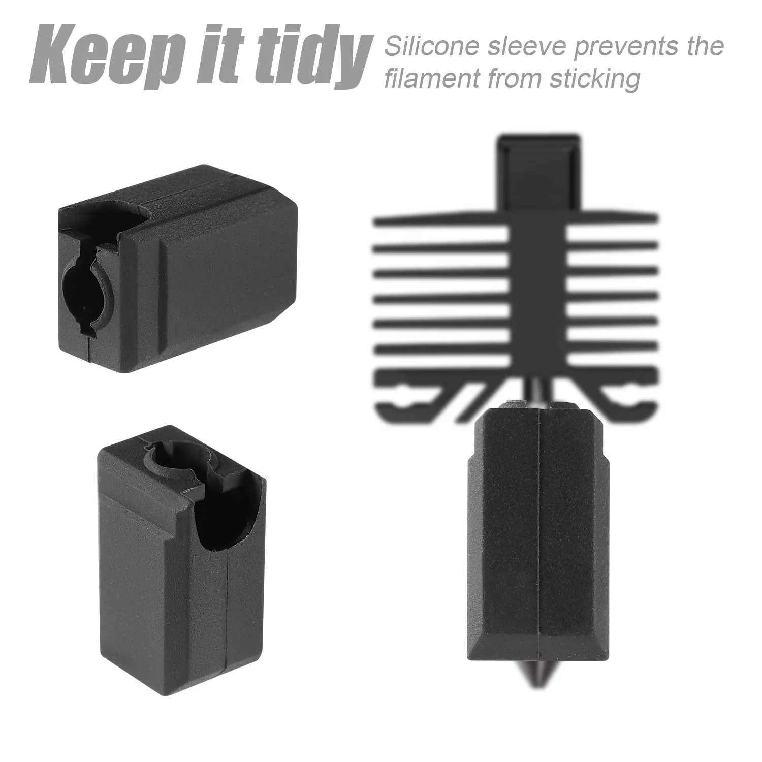 ۱۰ عدد روکش سیلیکونی سازگار با اکسترودر کربنی Bambu Lab X1 X1C P1P P1S، قطعات محافظ بلوک گرمایشی مقاوم در برابر حرارت بالا، لوازم جانبی چاپگر سه بعدی، روکش نازل