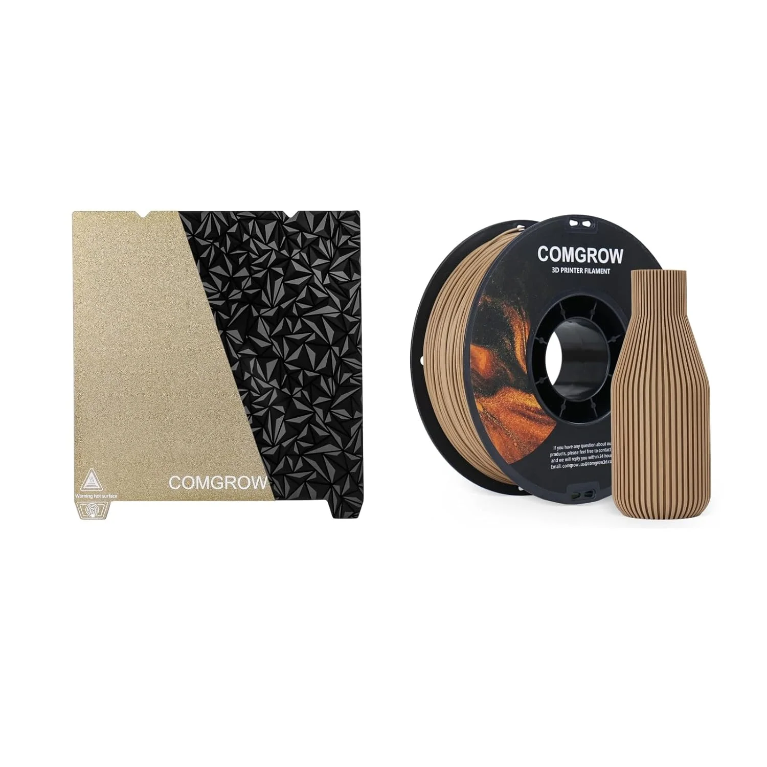 صفحه دو طرفه PEO PEI کامگرو Ender 3 V3 SE، بستر حرارتی مغناطیسی PEO بافت دار و PEO صاف 235 * 235 میلی متر برای Creality K1C/K1/Ender 3 V3/Ender 3 V3 KE/Ender 3/Ender 3 Pro و فیلامنت پرینتر سه بعدی چوب