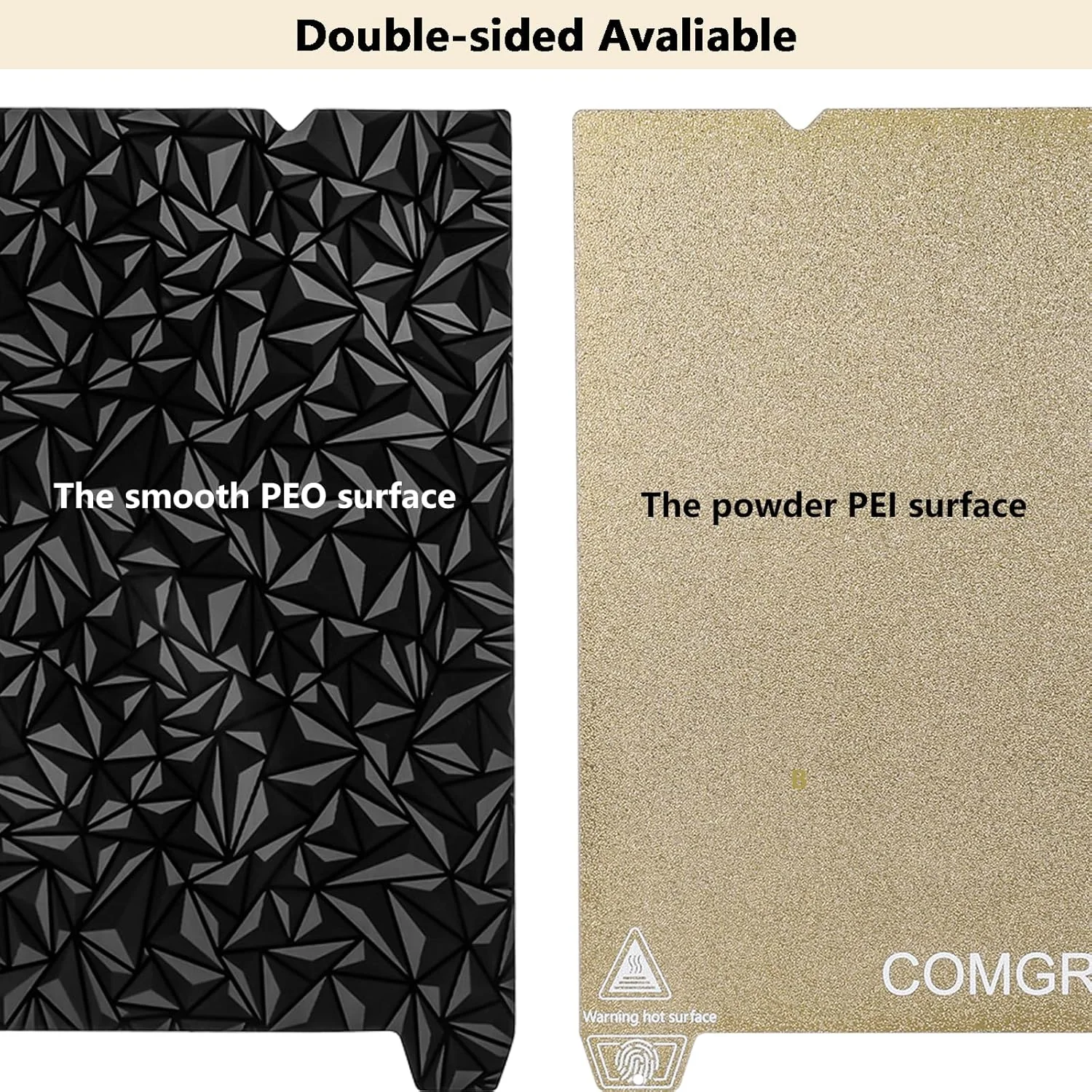 صفحه دو طرفه PEO PEI کامگرو Ender 3 V3 SE، بستر حرارتی مغناطیسی PEO بافت دار و PEO صاف 235 * 235 میلی متر برای Creality K1C/K1/Ender 3 V3/Ender 3 V3 KE/Ender 3/Ender 3 Pro و فیلامنت پرینتر سه بعدی چوب