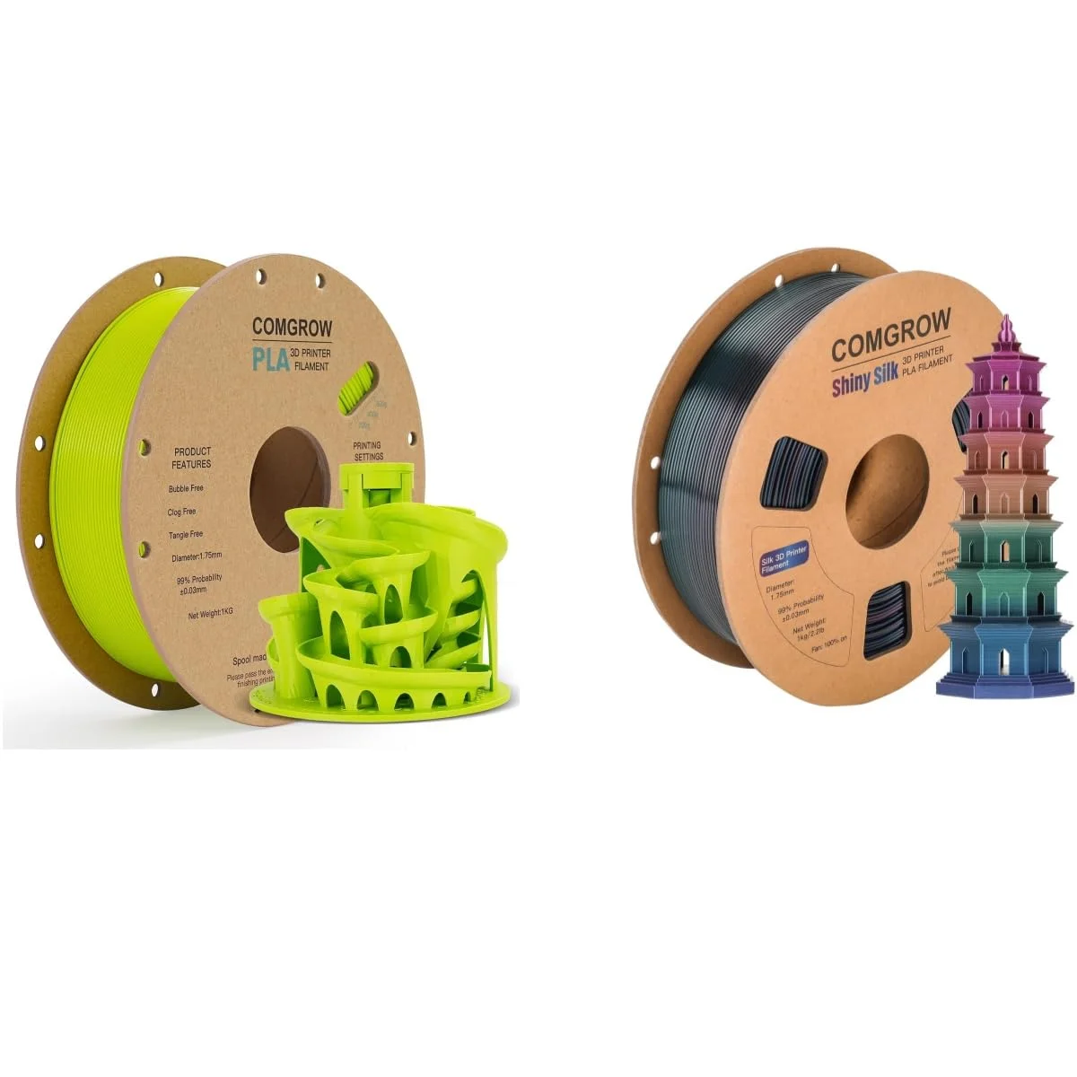 فیلامنت پرینتر سه بعدی PLA کامگرو، فیلامنت PLA پرینتر سه بعدی 1.75 میلی متر 1 کیلوگرم، PLA لیمویی سبز و فیلامنت ابریشمی PLA پرینتر سه بعدی رنگین کمانی جهان 1 کیلوگرم فیلامنت پرینتر سه بعدی PLA کامگرو، فیلامنت PLA پرینتر سه بعدی 1.75 میلی متر 1 کیلوگرم، PLA لیمویی سبز و فیلامنت ابریشمی PLA پرینتر سه بعدی رنگین کمانی جهان 1 کیلوگرم