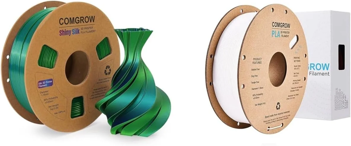 فیلامنت پرینتر سه بعدی PLA ابریشمی Comgrow، دو رنگ مشکی و سبز، فیلامنت PLA برای پرینت سه بعدی 1.75 میلی متر، اسپول 1 کیلوگرمی، فیلامنت سه بعدی ابریشمی براق Coextrusion و فیلامنت پرینتر سه بعدی PLA سفید 1 کیلوگرمی فیلامنت پرینتر سه بعدی PLA ابریشمی Comgrow، دو رنگ مشکی و سبز، فیلامنت PLA برای پرینت سه بعدی 1.75 میلی متر، اسپول 1 کیلوگرمی، فیلامنت سه بعدی ابریشمی براق Coextrusion و فیلامنت پرینتر سه بعدی PLA سفید 1 کیلوگرمی