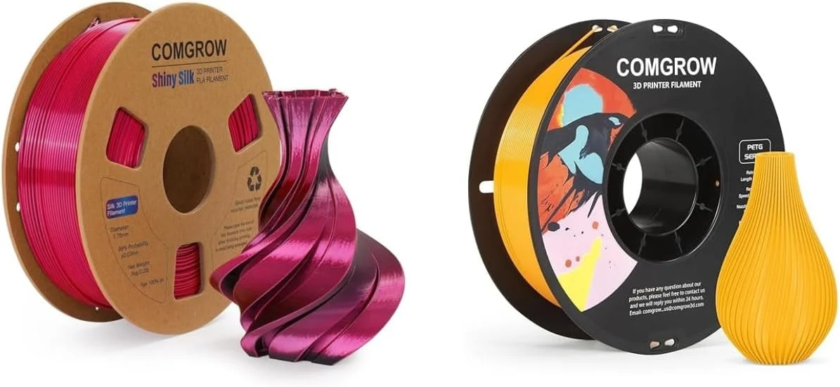 فیلامنت پرینتر سه بعدی ابریشمی Comgrow، دو رنگ مشکی و قرمز، فیلامنت PLA پرینت سه بعدی 1.75 میلی متر 1 کیلوگرمی، فیلامنت ابریشمی براق Coextrusion و فیلامنت پرینتر سه بعدی PETG نارنجی 1 کیلوگرمی فیلامنت پرینتر سه بعدی ابریشمی Comgrow، دو رنگ مشکی و قرمز، فیلامنت PLA پرینت سه بعدی 1.75 میلی متر 1 کیلوگرمی، فیلامنت ابریشمی براق Coextrusion و فیلامنت پرینتر سه بعدی PETG نارنجی 1 کیلوگرمی