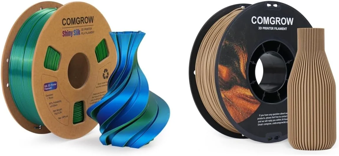 فیلامنت پرینتر سه بعدی PLA ابریشمی Comgrow، دو رنگ سبز و آبی، فیلامنت PLA برای پرینت سه بعدی 1.75 میلی متر، اسپول 1 کیلوگرمی، فیلامنت سه بعدی ابریشمی براق و فیلامنت چوب قهوه ای روشن 1 کیلوگرمی فیلامنت پرینتر سه بعدی PLA ابریشمی Comgrow، دو رنگ سبز و آبی، فیلامنت PLA برای پرینت سه بعدی 1.75 میلی متر، اسپول 1 کیلوگرمی، فیلامنت سه بعدی ابریشمی براق و فیلامنت چوب قهوه ای روشن 1 کیلوگرمی