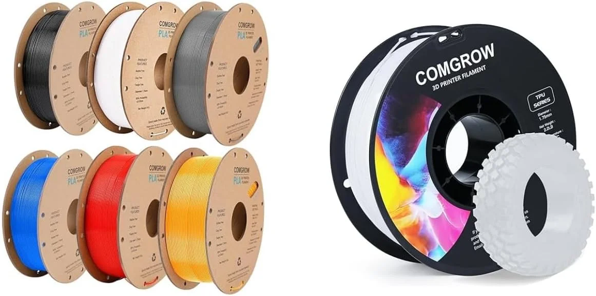 فیلامنت پرینتر سه بعدی PLA کامگرو 6 کیلوگرم، فیلامنت PLA پرینتر سه بعدی 1.75 میلی متر، قرقره 1 کیلوگرمی PLA مشکی سفید خاکستری قرمز آبی نارنجی و فیلامنت TPU سفید 1 کیلوگرم فیلامنت پرینتر سه بعدی PLA کامگرو 6 کیلوگرم، فیلامنت PLA پرینتر سه بعدی 1.75 میلی متر، قرقره 1 کیلوگرمی PLA مشکی سفید خاکستری قرمز آبی نارنجی و فیلامنت TPU سفید 1 کیلوگرم